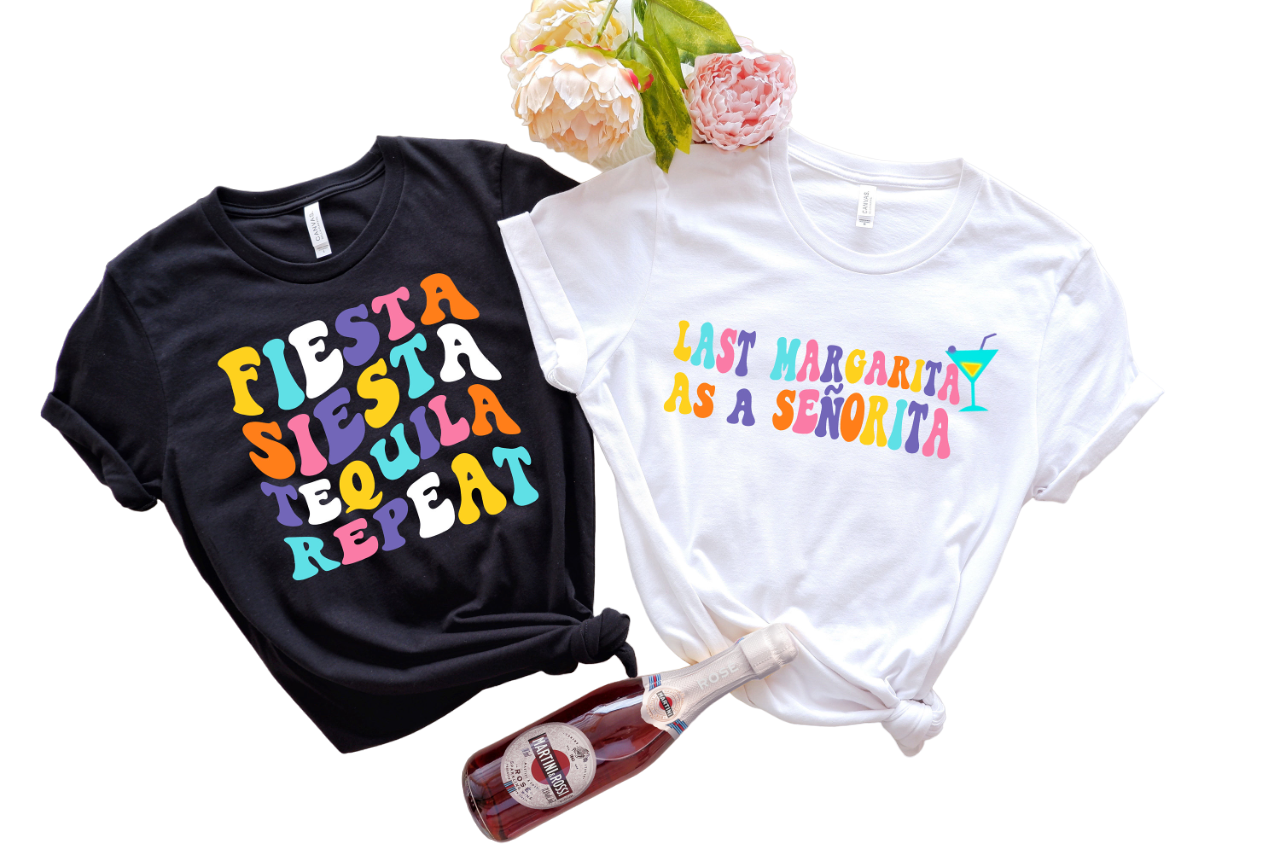 Bachelorette Party Shirts, Last Margarita As a Señorita, Fiesta Siesta Tequila Repeat, Gifts for