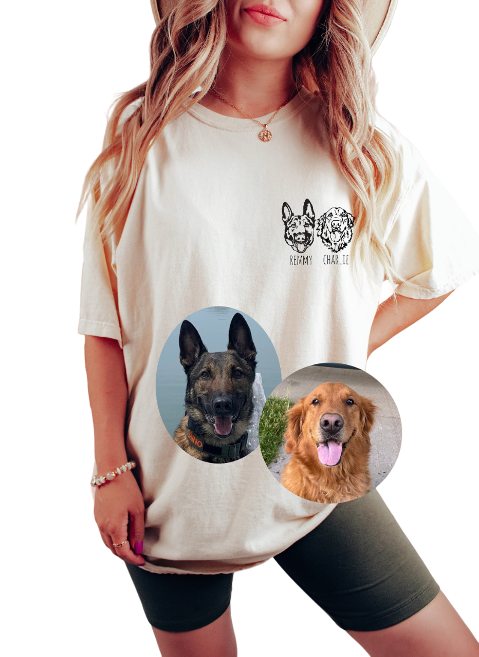 Custom Two Dogs Shirt, Custom Golden Retriever shirt, Doodle Mom, Golden Doodle, custom dog, Dog