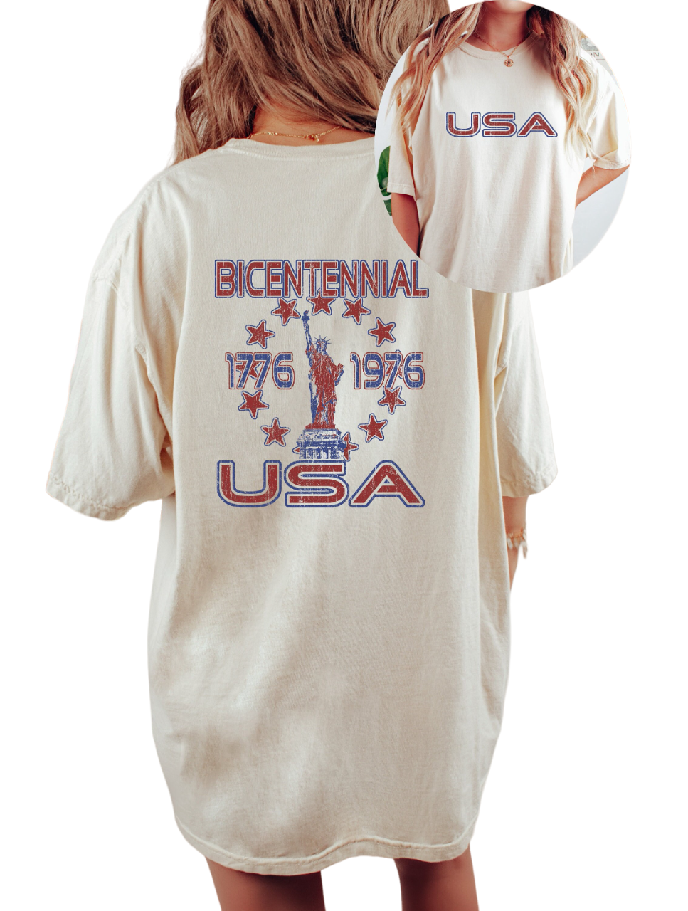 Retro USA Vintage Washed shirt, 4th of July tee, Retro American Honey shirt, Womens 4th of July