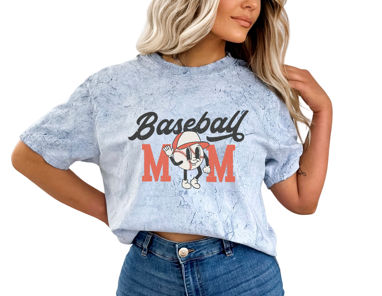 Vintage Washed Tie Dye, Baseball Mom, Sports Mom Shirt, Baseball Biggest Fan, Parents of Baseball,