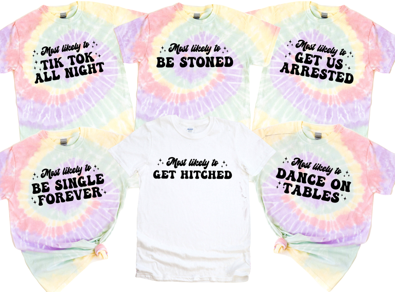 Bachelorette Party Shirts, Most Likely To Shirt , Bridal Party Shirt, Funny Most Likely To