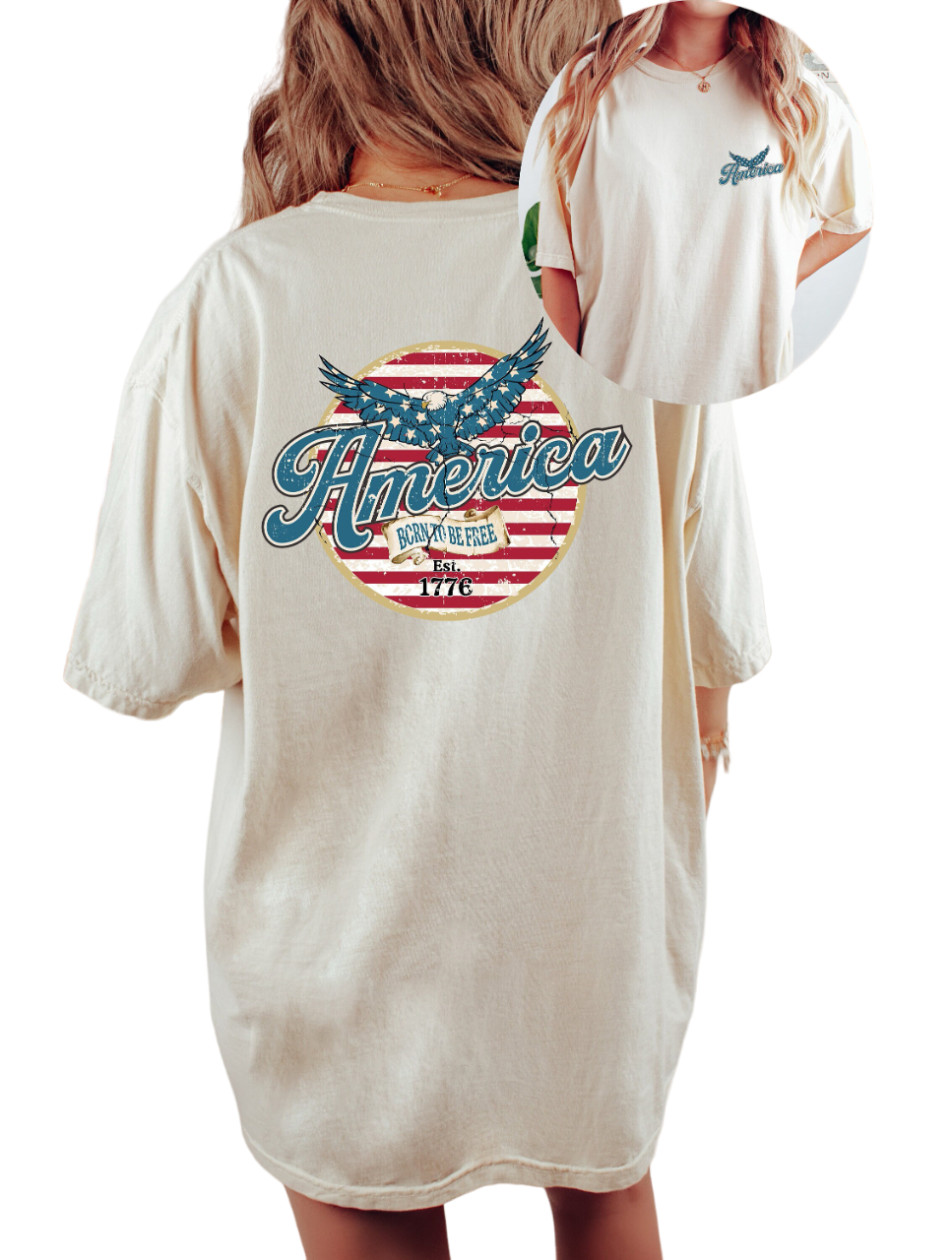 Retro USA Vintage Washed shirt, 4th of July tee, Retro funny fourth shirt, Womens 4th of July shirt,