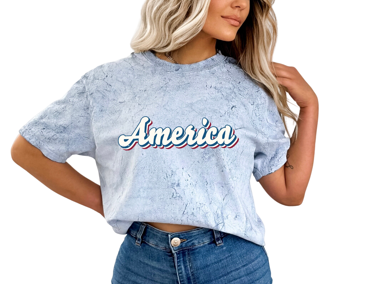 Retro USA Tie Dye Comfort Color shirt, America USA shirt,Retro fourth shirt,Women 4th of July