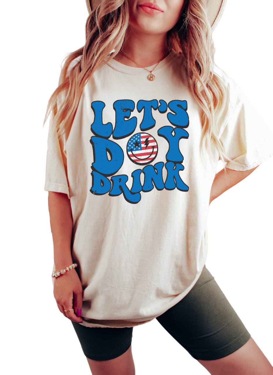 Retro USA shirt,4th of July tee, Retro funny fourth shirt, Lets day drink,America Patriotic Shirt,