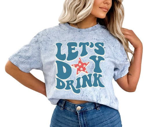 USA Tie Dye Vintage Washed shirt, 4th of July Drinking Shirt,Retro fourth shirt, Womens 4th of July