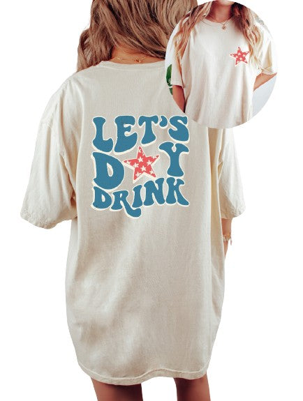 Retro USA Vintage Washed shirt, 4th of July Drinking tee, Retro America shirt Womens 4th of July