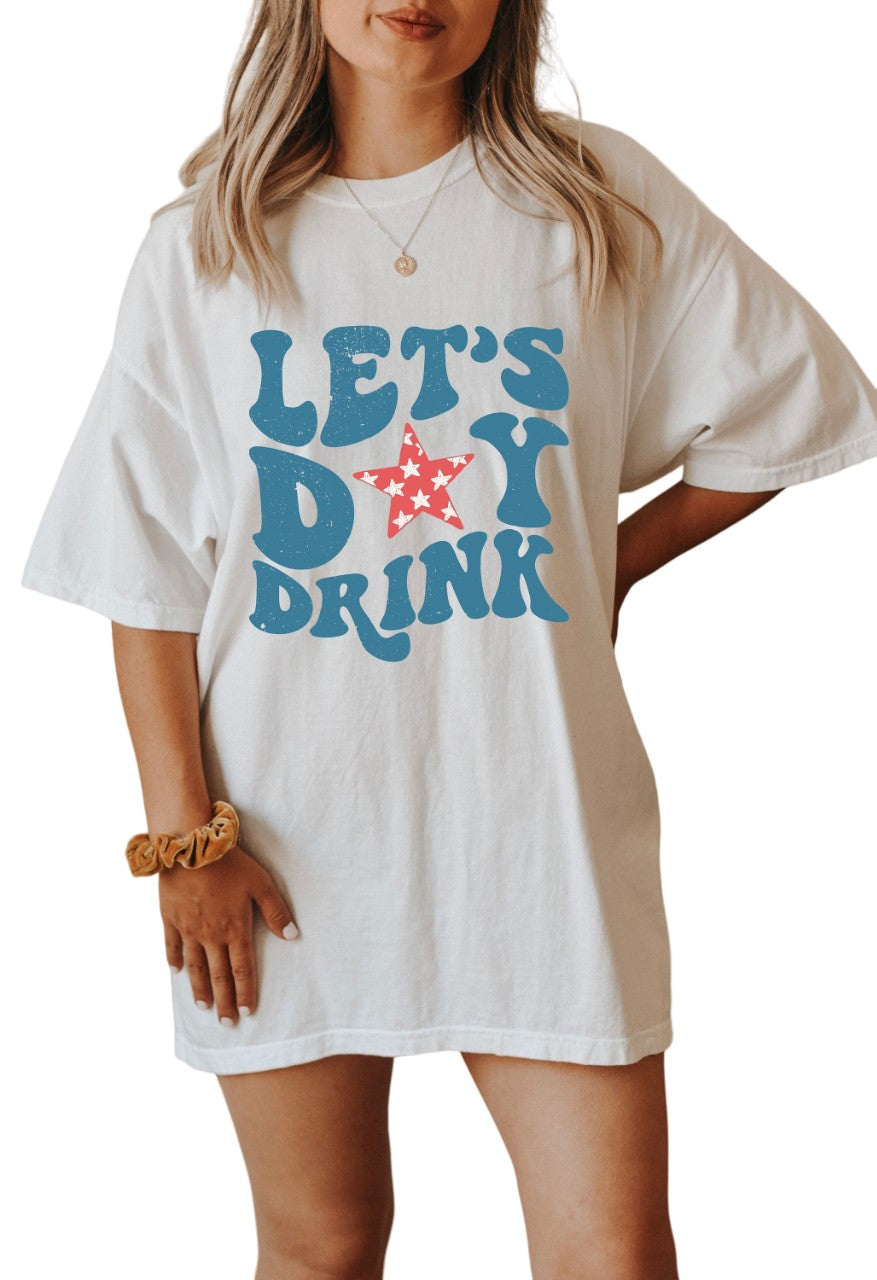 Retro USA shirt,4th of July tee, Retro funny fourth shirt, Lets day drink,America Patriotic Shirt,