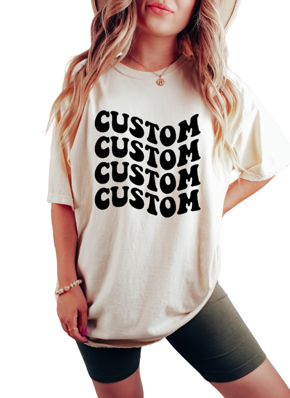 Vintage Washed Custom Tee, Upload Your Own Design, Create a Design, Custom Family Vacation, Custom