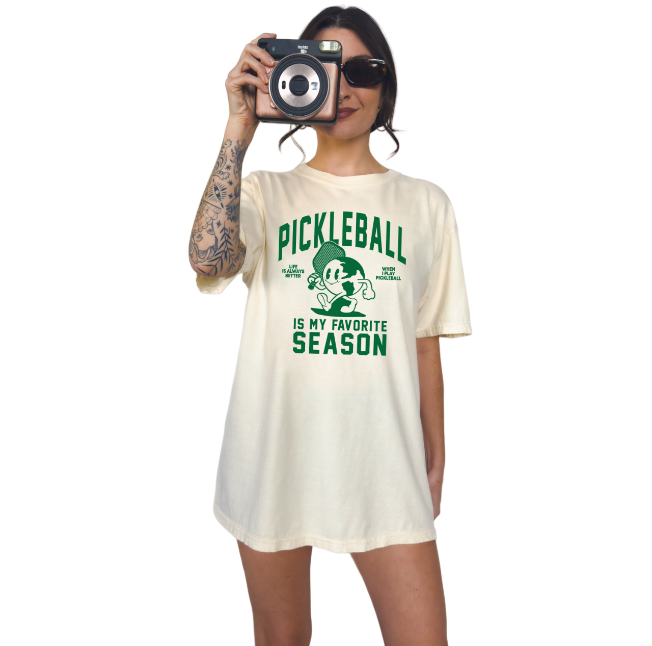 Retro Vintage Washed Tee, Pickleball , Summer, Sports Shirt, Pickleball Biggest Fan, Pickleball