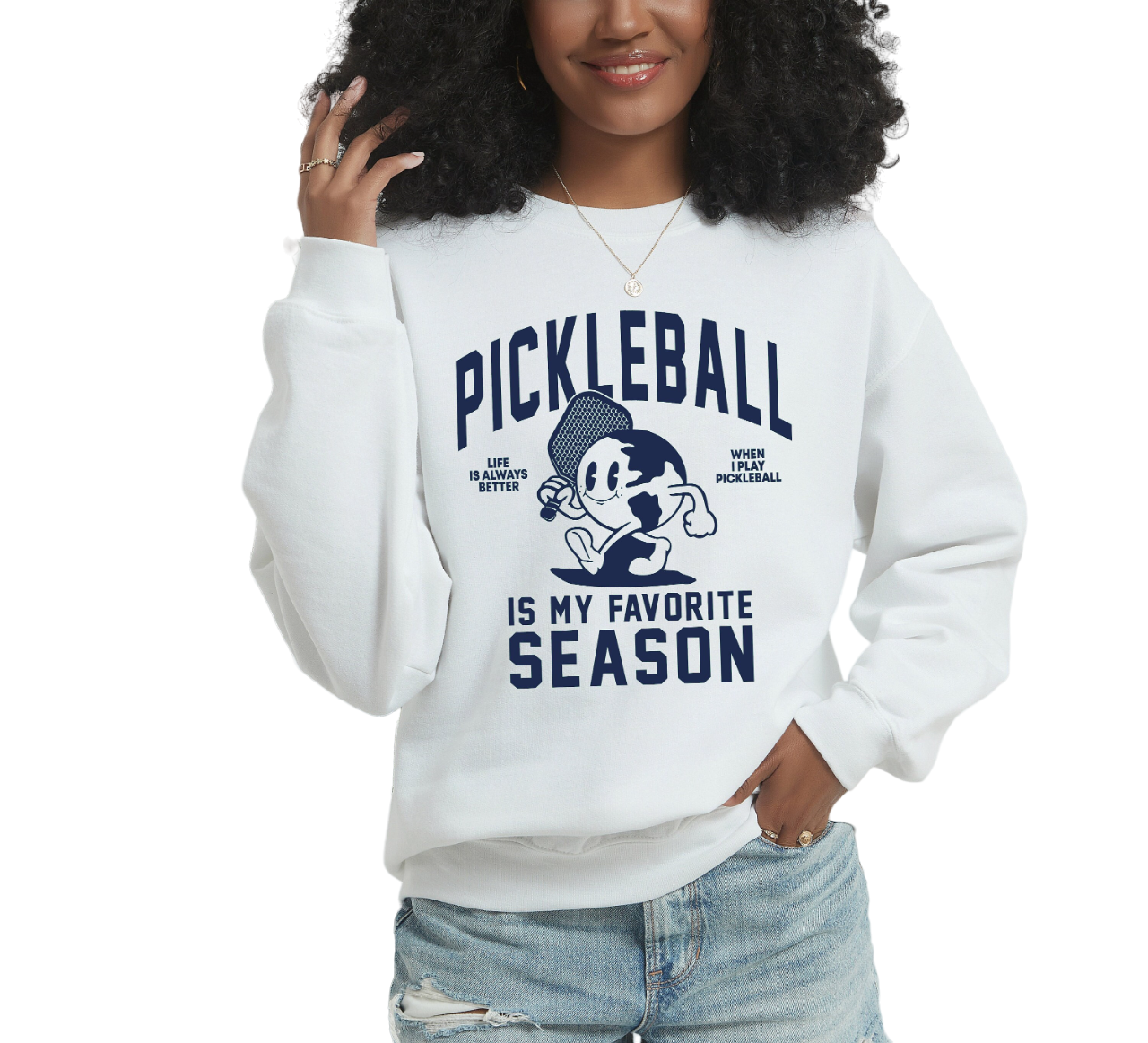 Retro CrewNeck, Pickleball Tee, Summer, Sports Shirt, Pickleball Biggest Fan, Pickleball Player,