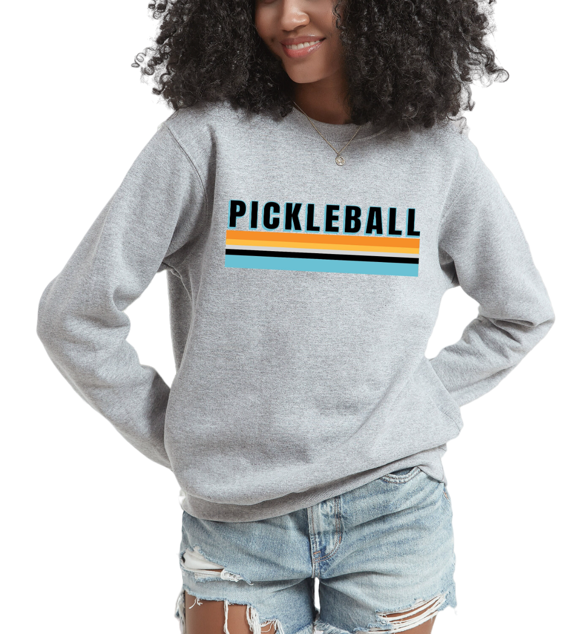 Retro CrewNeck, Pickleball Tee, Summer, Sports Shirt, Pickleball Fan Club, Pickleball Player,