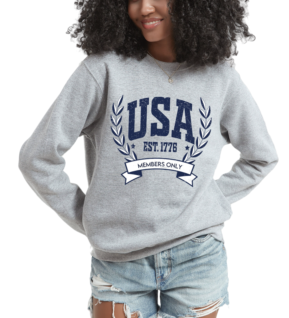 Retro Fourth of July Sweatshirt, USA, America, 1776, 4th of July Sweater, America Pullover, Womens