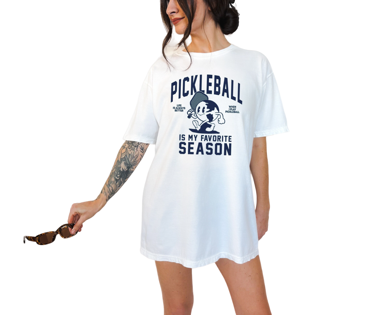 Retro Vintage Washed Tee, Pickleball , Summer, Sports Shirt, Pickleball Biggest Fan, Pickleball