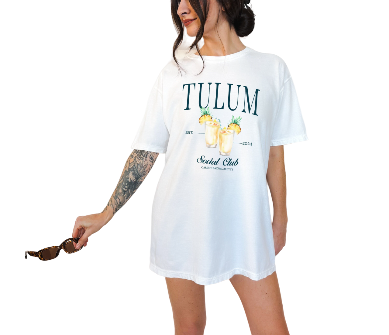 Custom City Bachelorette Party Vintage Washed Shirt, Retro Tulum Shirt, Vintage T, Custom Cocktail