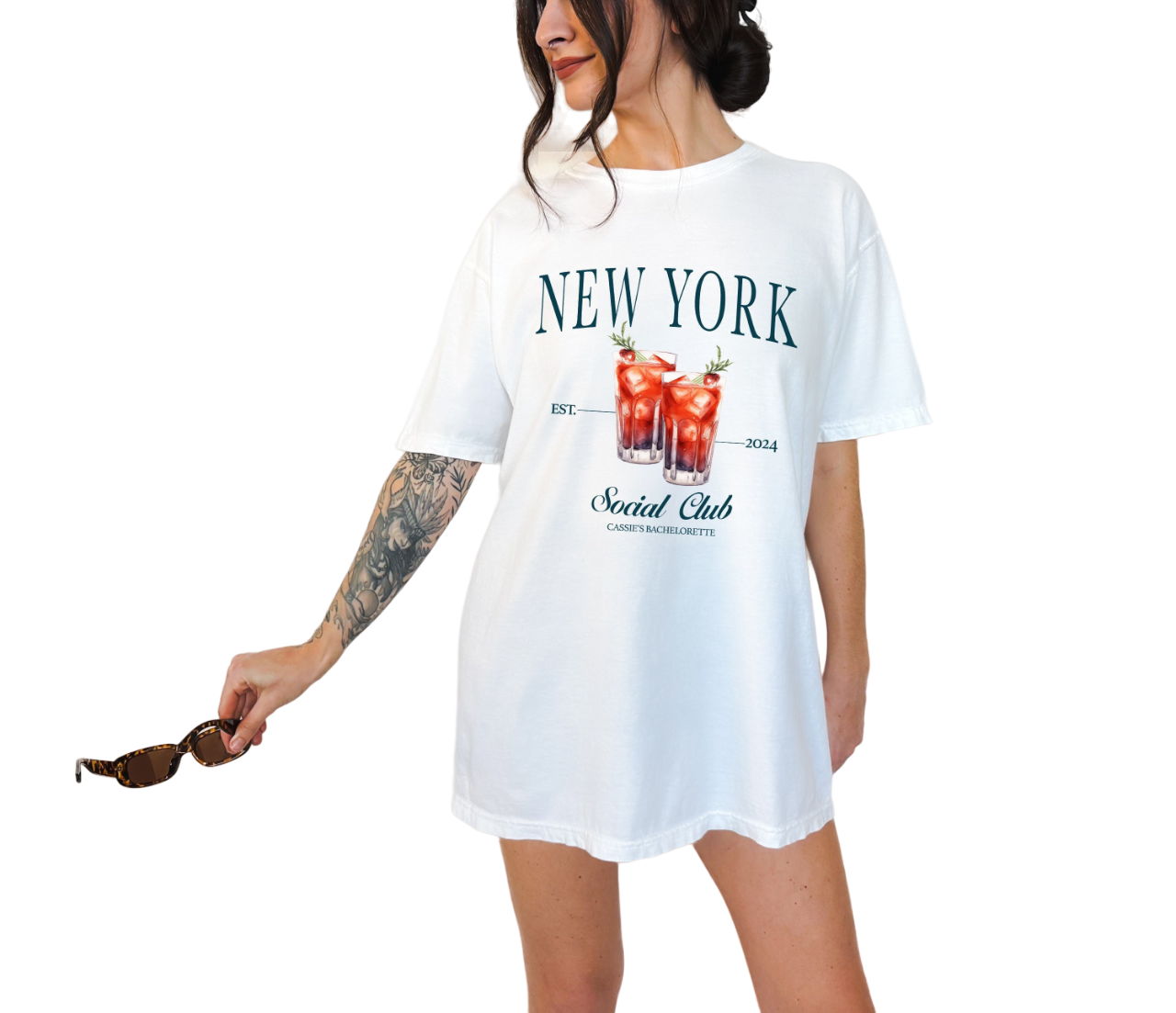 Custom City Bachelorette Party Vintage Washed Shirt, Retro New York Shirt, Vintage T, Custom Social