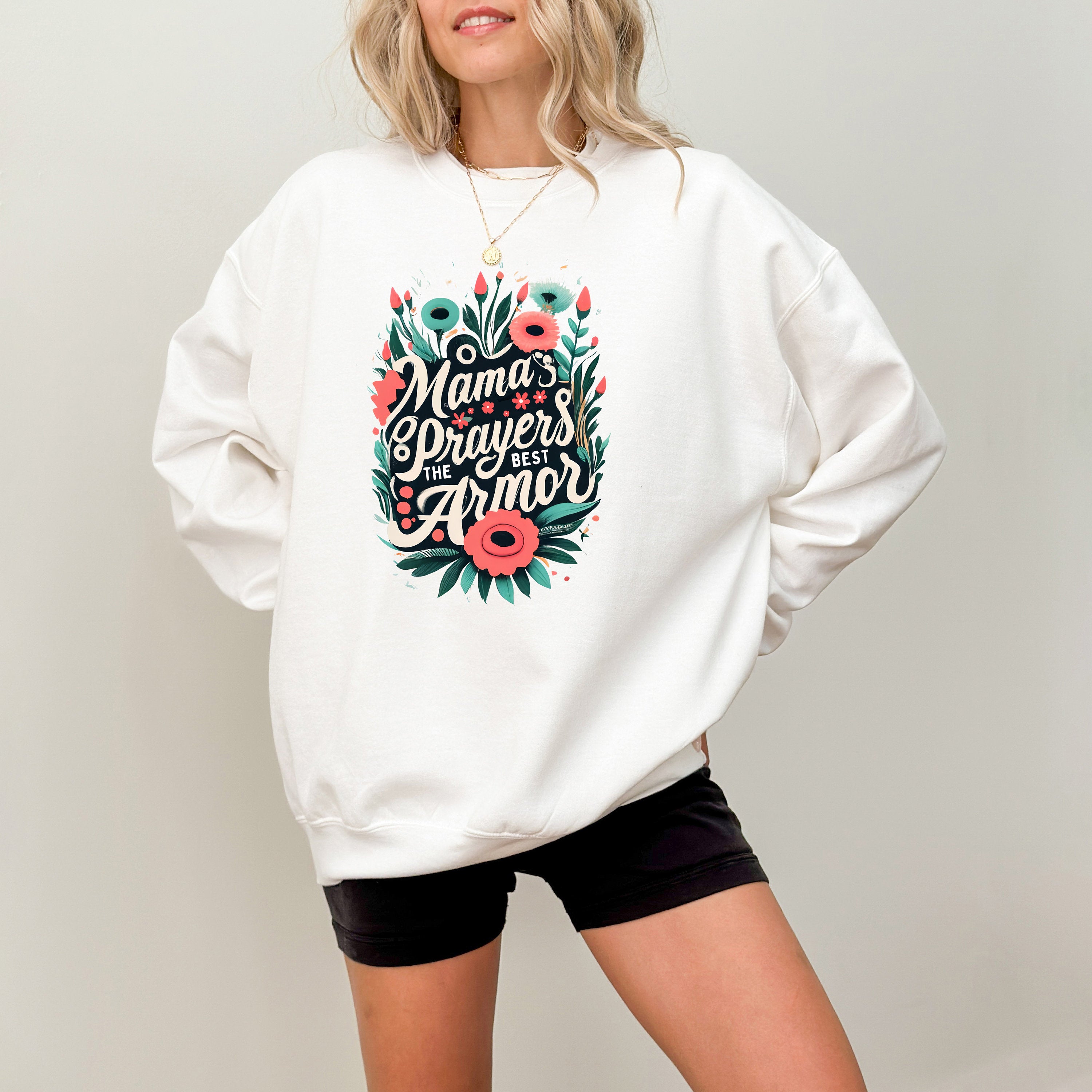 Retro Mama Sweatshirt, Mama's Prayers Are The Best Armor Mother's Day Gift, Mother's Day Sweater, Mama Crewneck Momma Crew, Vintage Sweater,