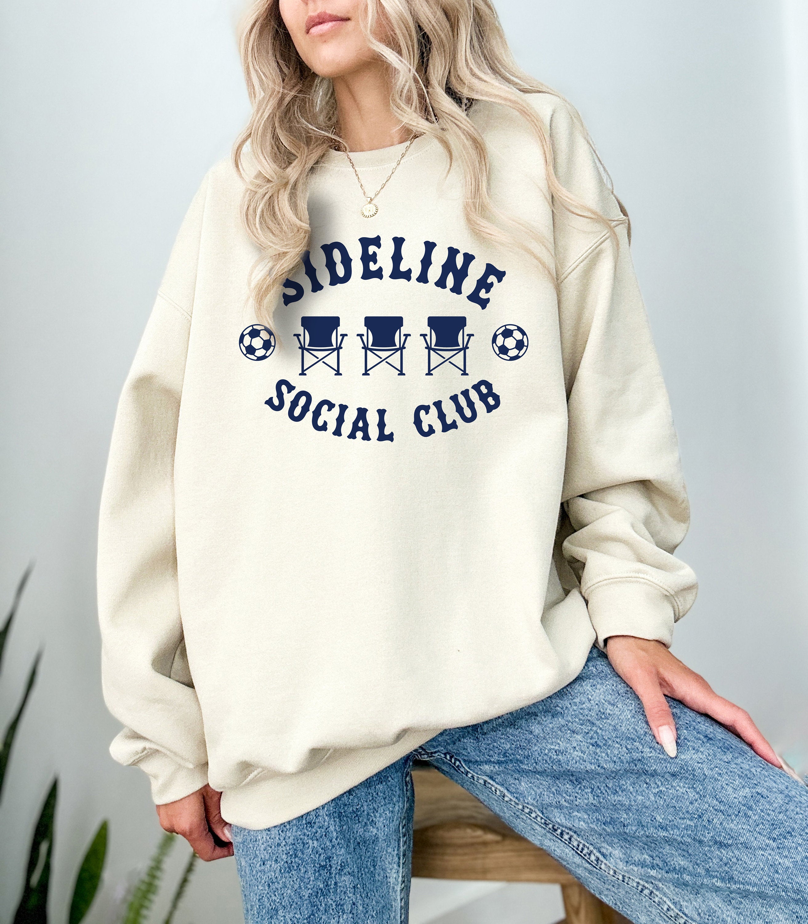 Sideline Social Club Sweatshirt, Soccer Sweater, Sports Mom Sweater, Soccer Pullover, Womens Sweatshirt, Mens Sweatshirt Soccer Mom and Dad