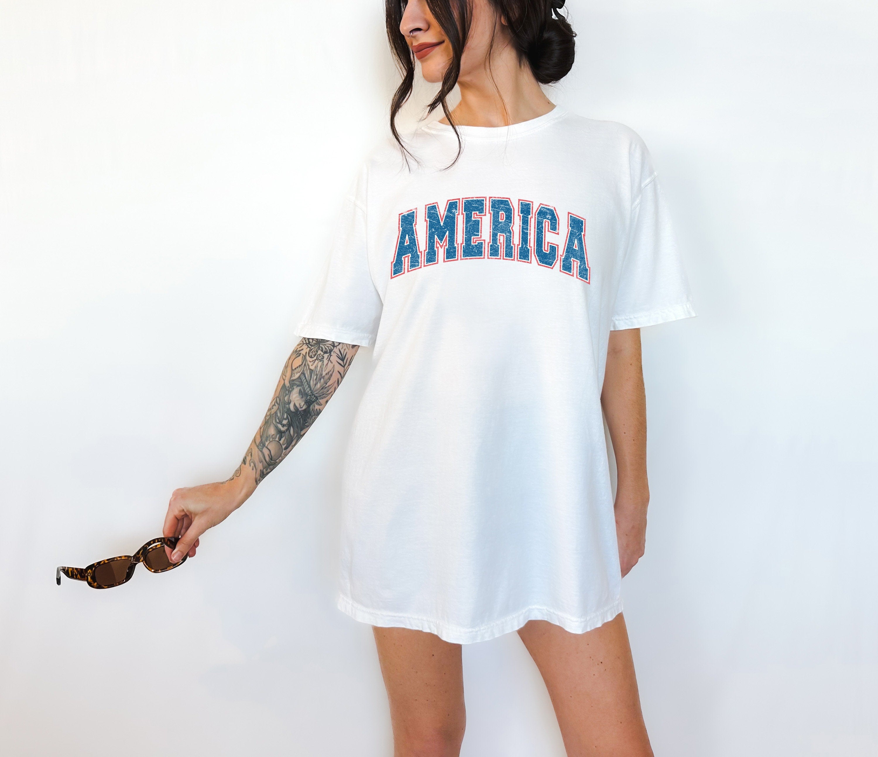 Retro America July 4th Comfort Colors shirt July 4th T Cute fourth shirt Womens 4th of July Tee America Patriotic Shirt Independence Day