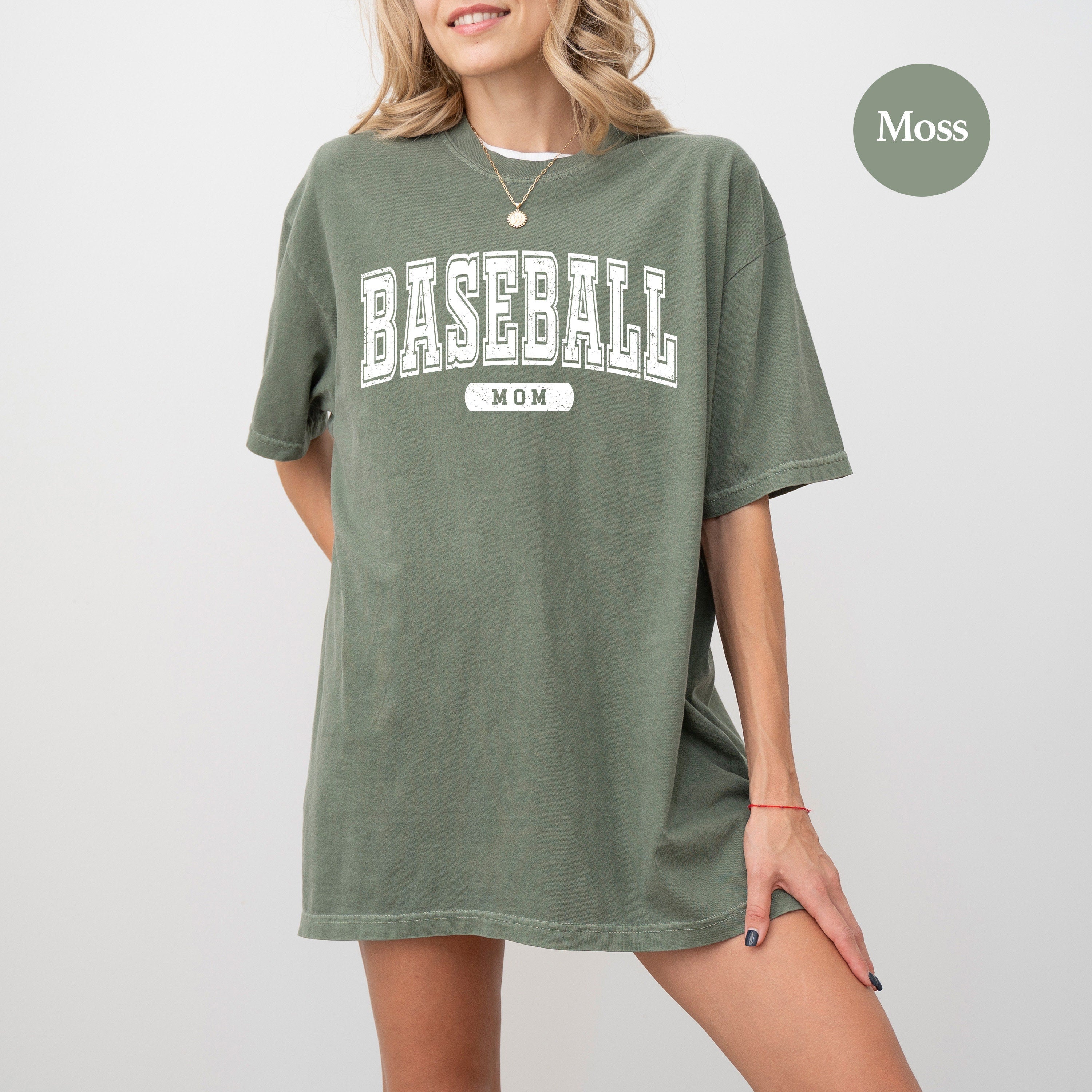 Comfort Colors Tee, Baseball Season Mom Varsity Letters, Sports Mom Shirt, Baseball Biggest Fan Mothers Day Gift, Mom of Boys