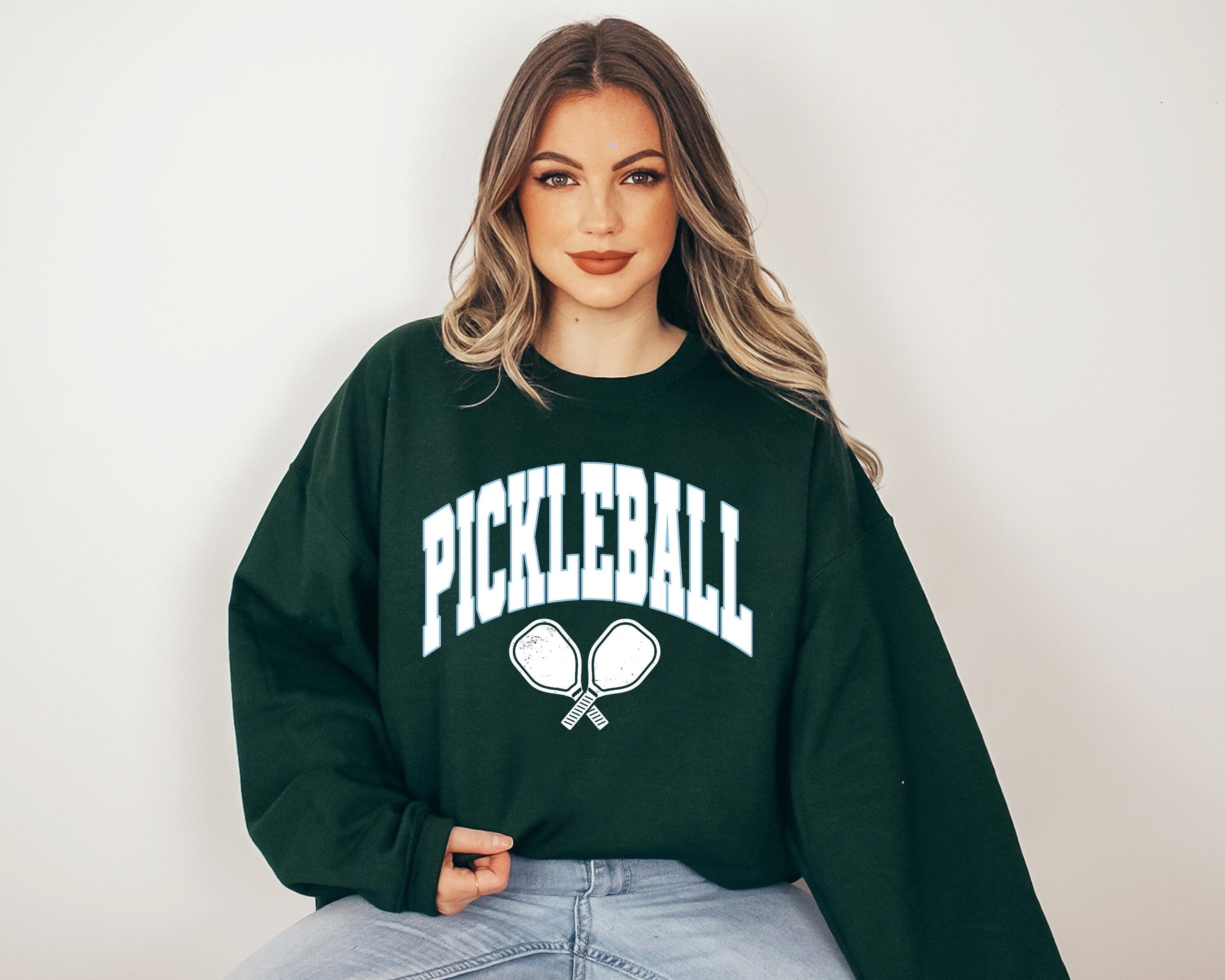 Retro Varsity Letters Pickleball Crewneck Summer Sports Shirt Pickleball Sweatshirt Pickleball Player Pickleball T Pickleball Season Pickler