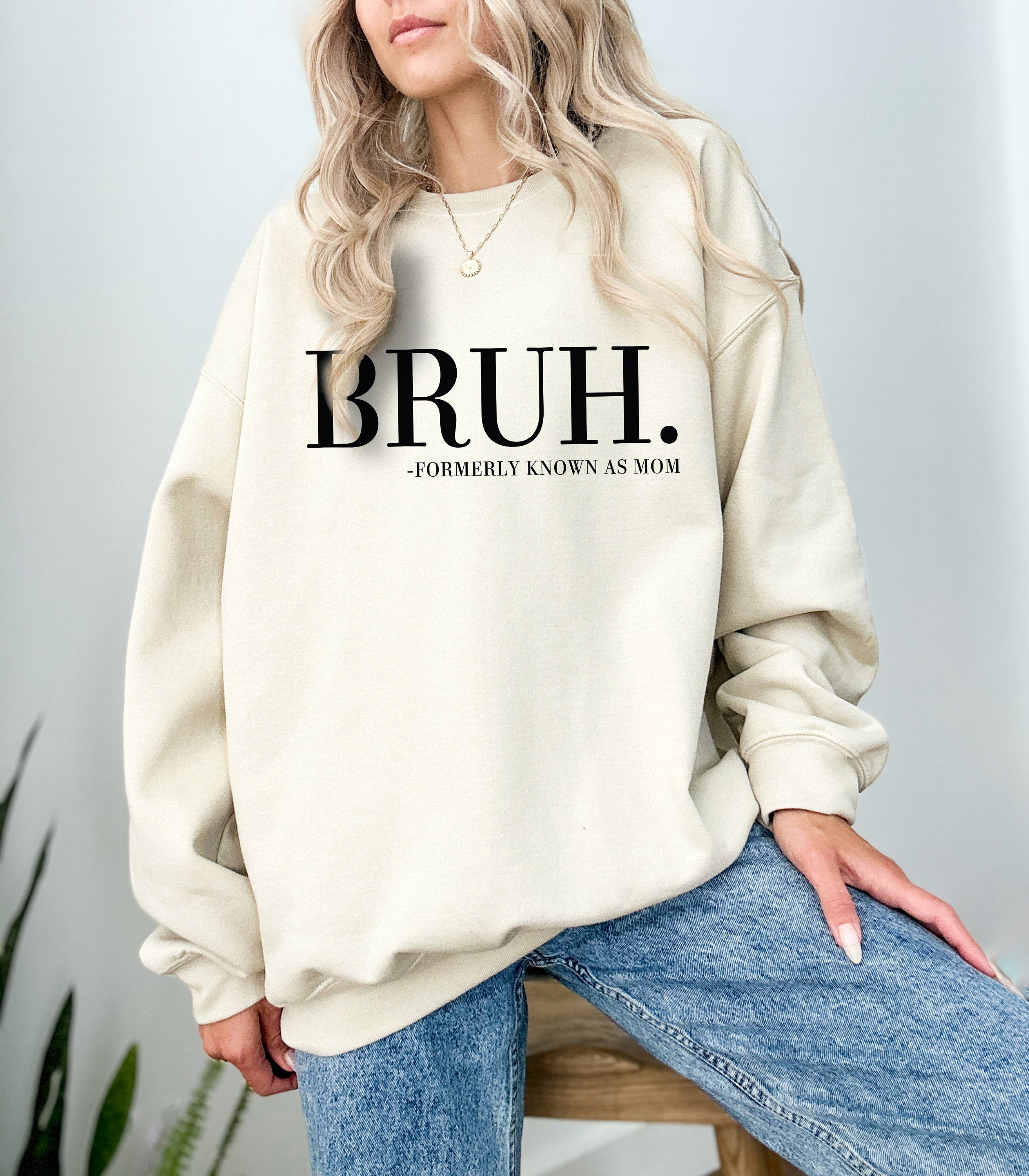 Retro Bruh Formerly Known As Mom Sweatshirt, Funny Mother's Day Gift, Mother's Day Sweater, Mama Crewneck, Momma Crew, Vintage Sweater,