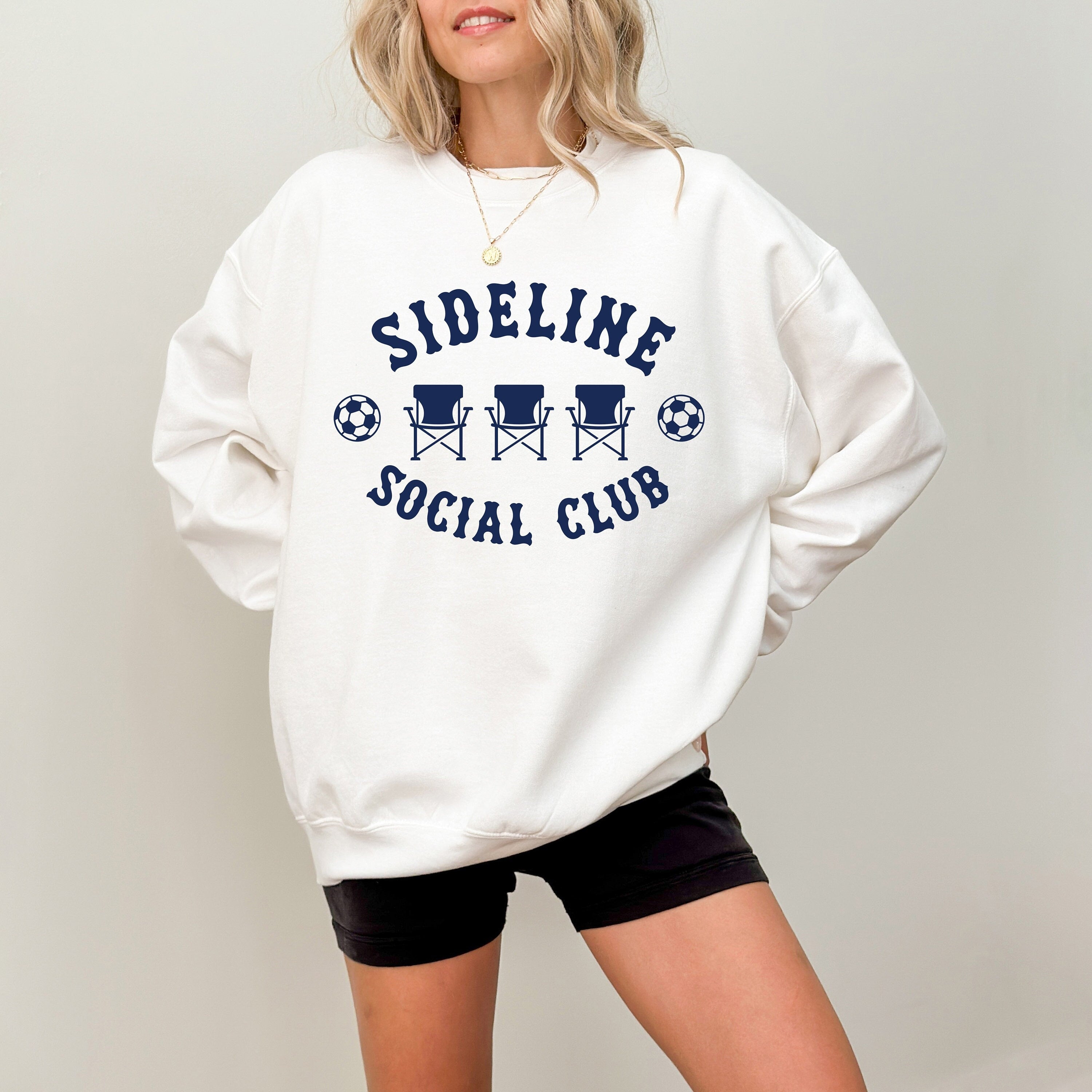 Sideline Social Club Sweatshirt, Soccer Sweater, Sports Mom Sweater, Soccer Pullover, Womens Sweatshirt, Mens Sweatshirt Soccer Mom and Dad