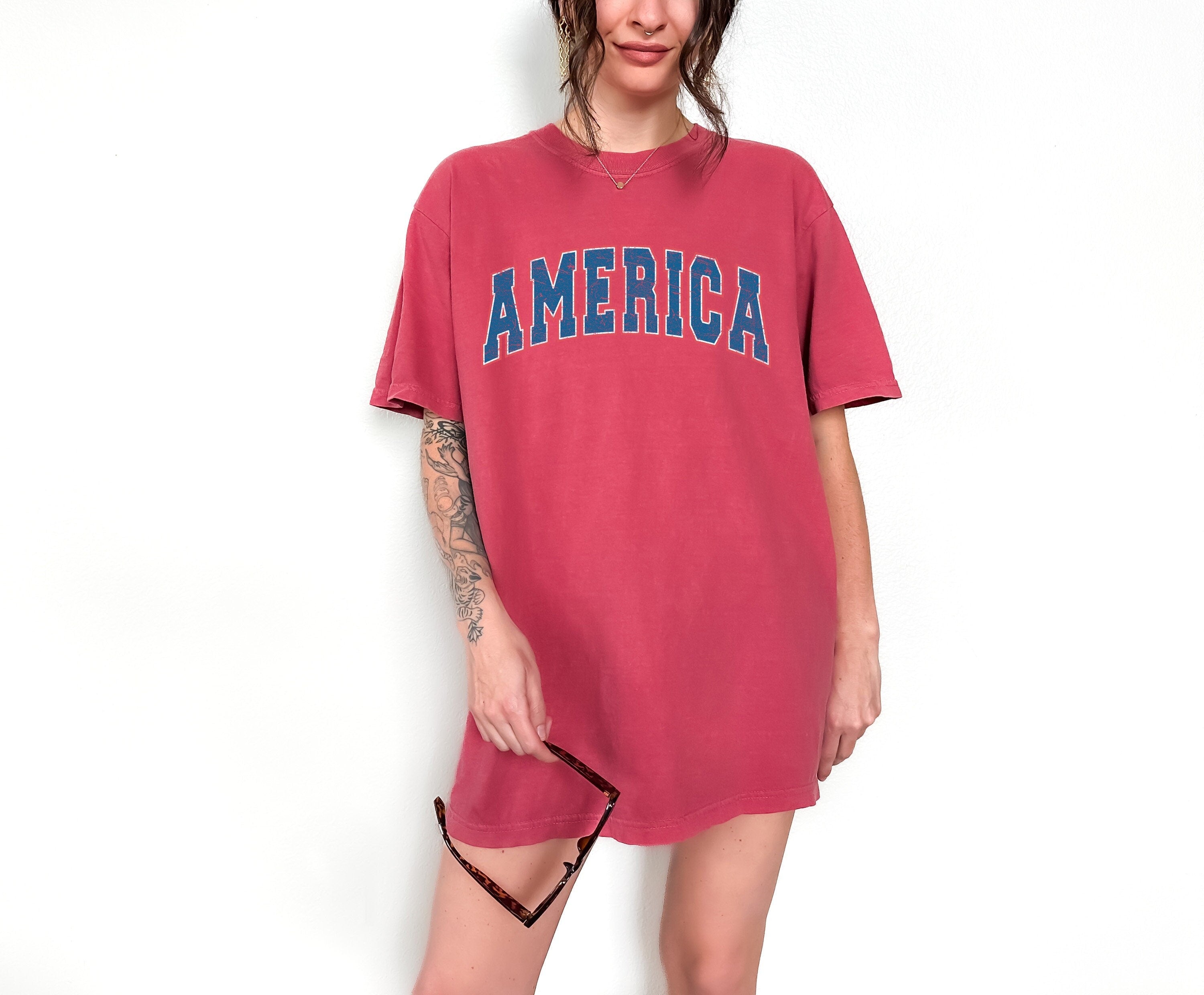 Retro America July 4th Comfort Colors shirt July 4th T Cute fourth shirt Womens 4th of July Tee America Patriotic Shirt Independence Day