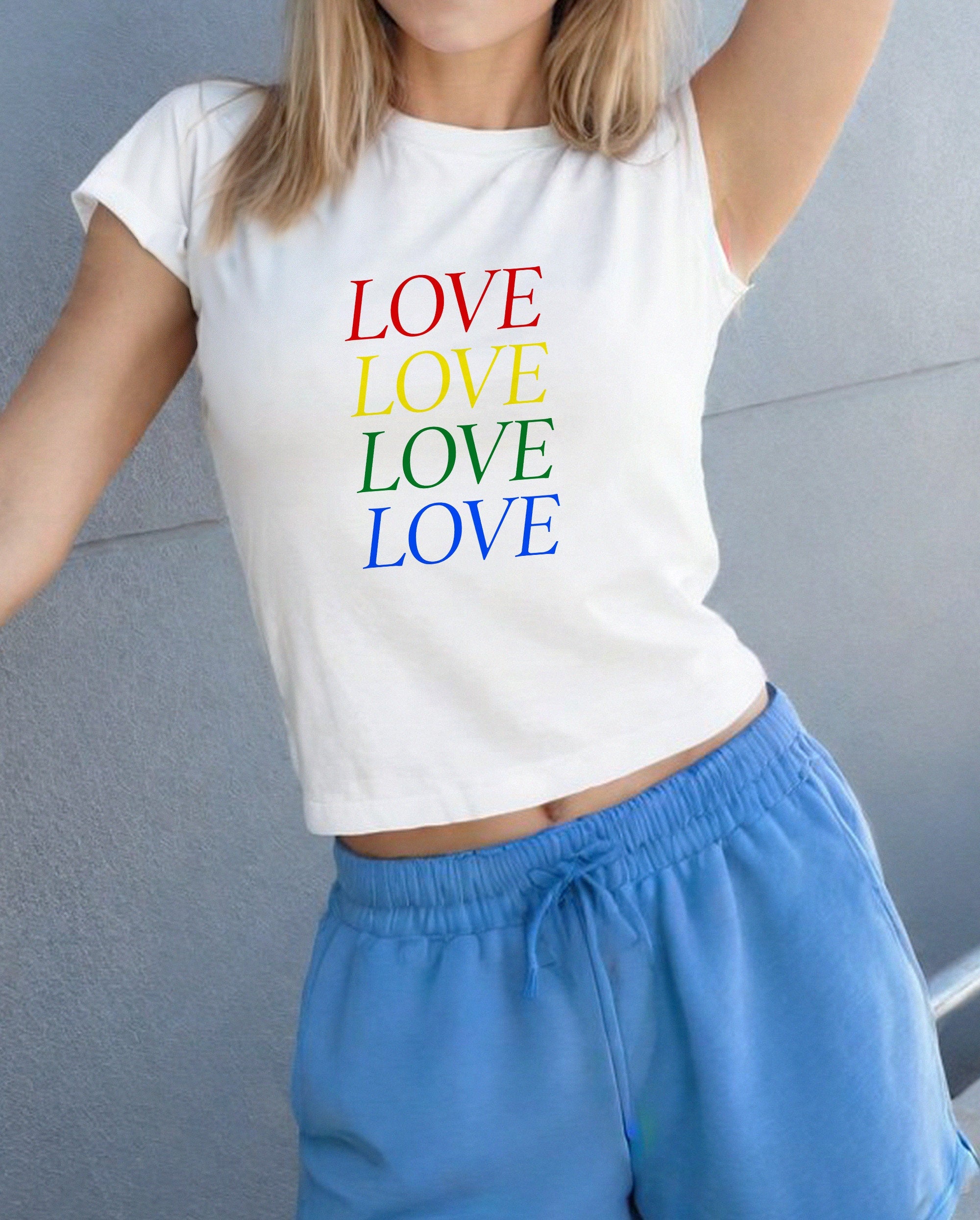 Baby Tee Love who you Love, Baby Tee, Gay Pride, Lesbian Pride Baby Tee, Cute Baby, LGBTQ+ Pride Tee, y2k baby tee, 90s baby tee, y2k, Crop