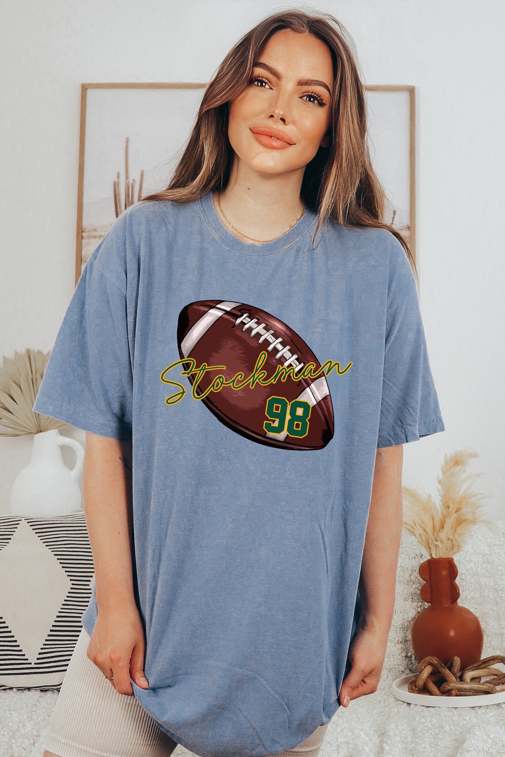 Custom Comfort Colors Tee, Personalized Number And Name T-Shirt, Custom Sports Shirt, Football Mom Tee, Personalized Football Shirt