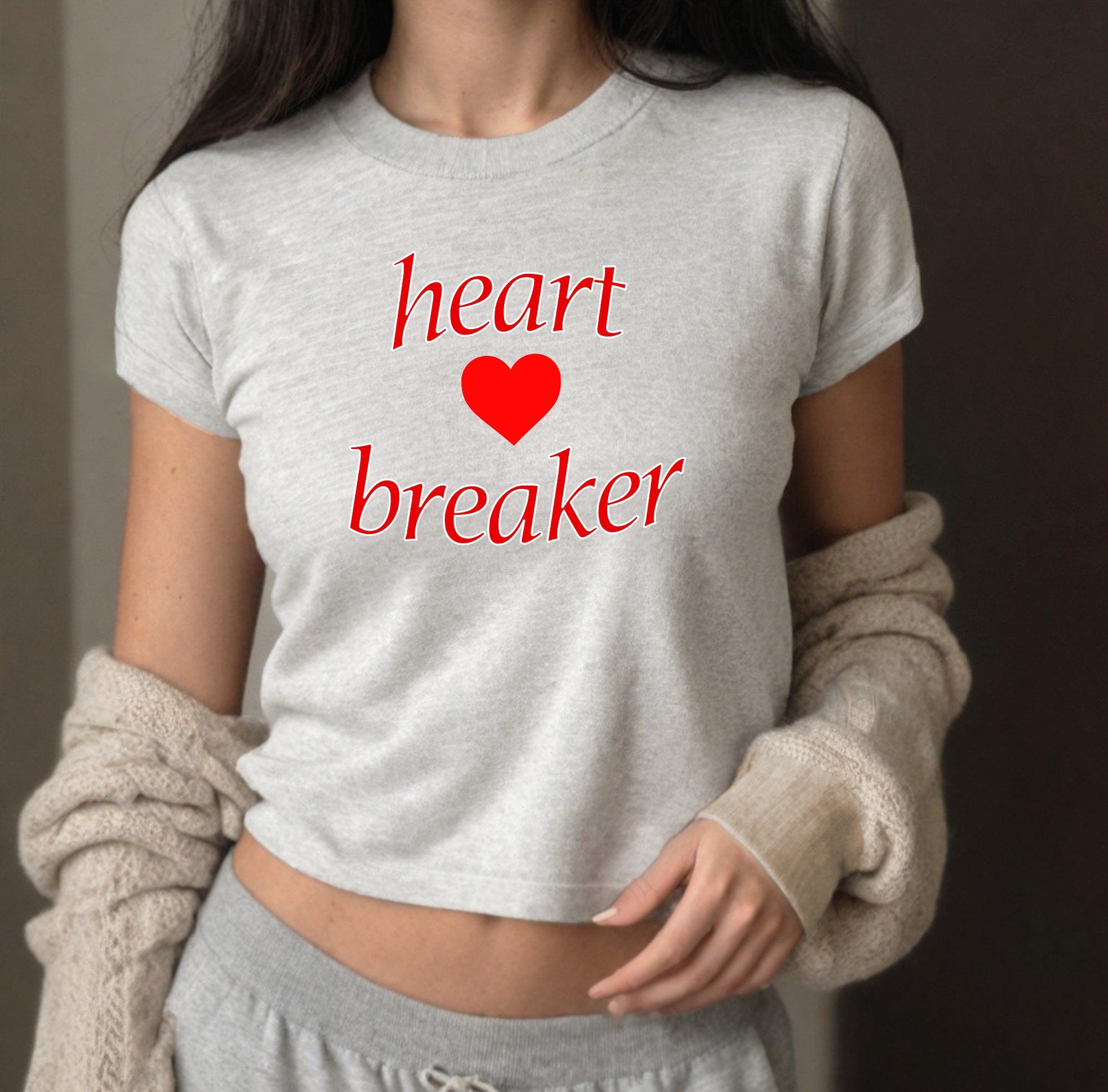 Baby Tee I'm a Heart Breaker, Baby Tee, Baby Girl, Funny Baby Tee, Cute Baby, Coquette Bow Tee, y2k baby tee, 90s baby tee, y2k, Crop