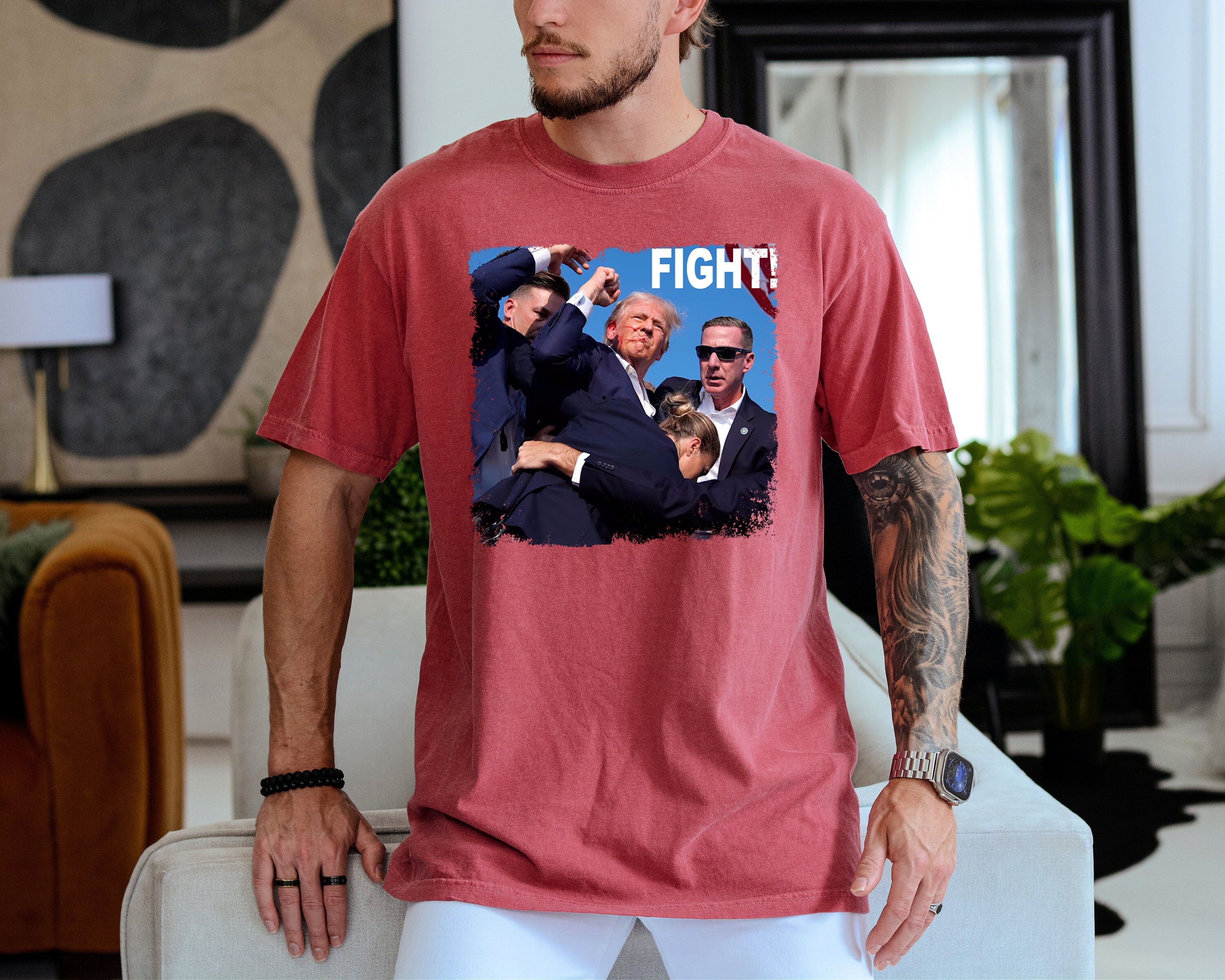 Fight Donald Trump Comfort Colors Shirt, I Will Fight Trump, I Stand With Trump, Make America Great Again, Donald Trump T-Shirt, Trump Shirt