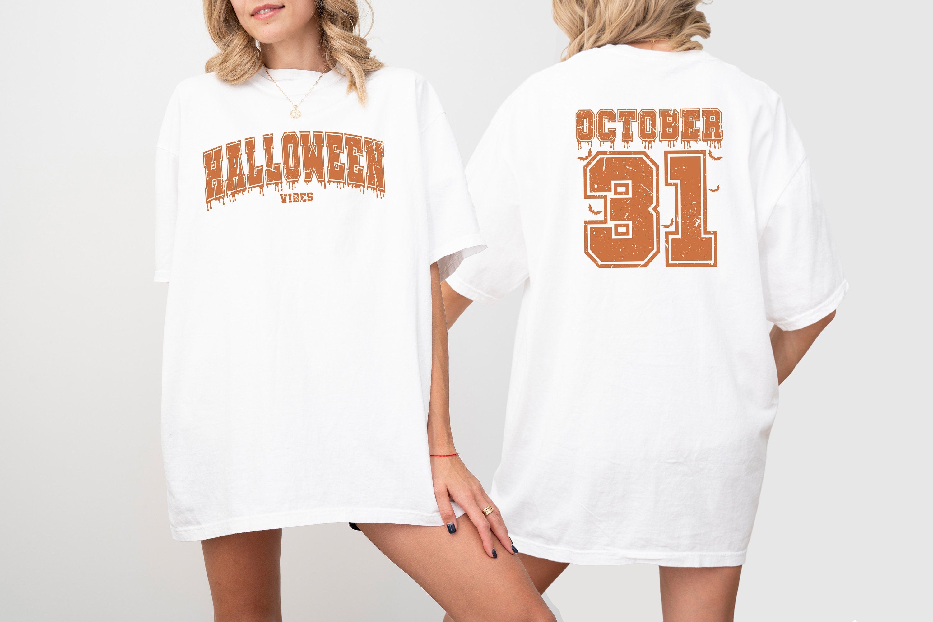 Retro Halloween Vibes Comfort Colors shirt, October 31st Design, Retro Grunge Varisty T, Vintage T Shirt, Retro Fall Shirt, Autumn Shirt