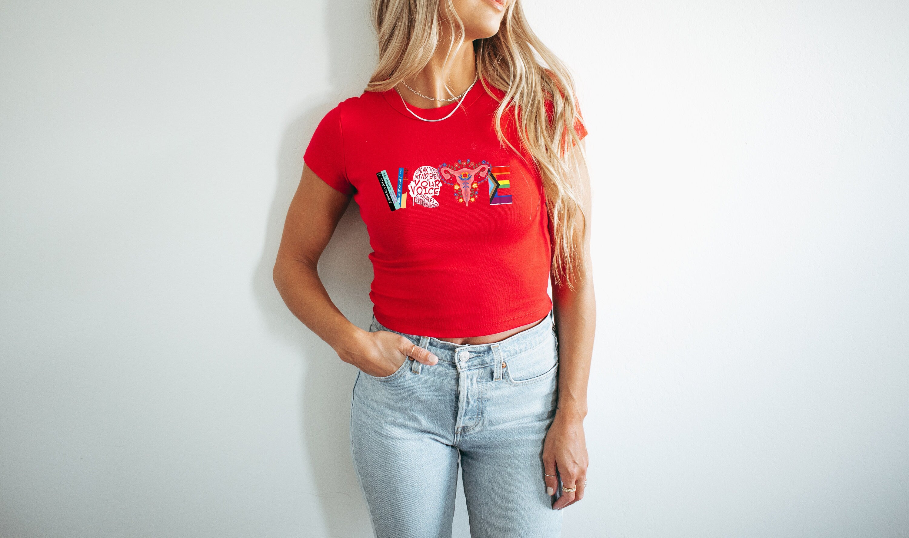 VOTE Baby Tee Women's Rights, Human Rights, LGBTQ Rights, Vote Graphic T,