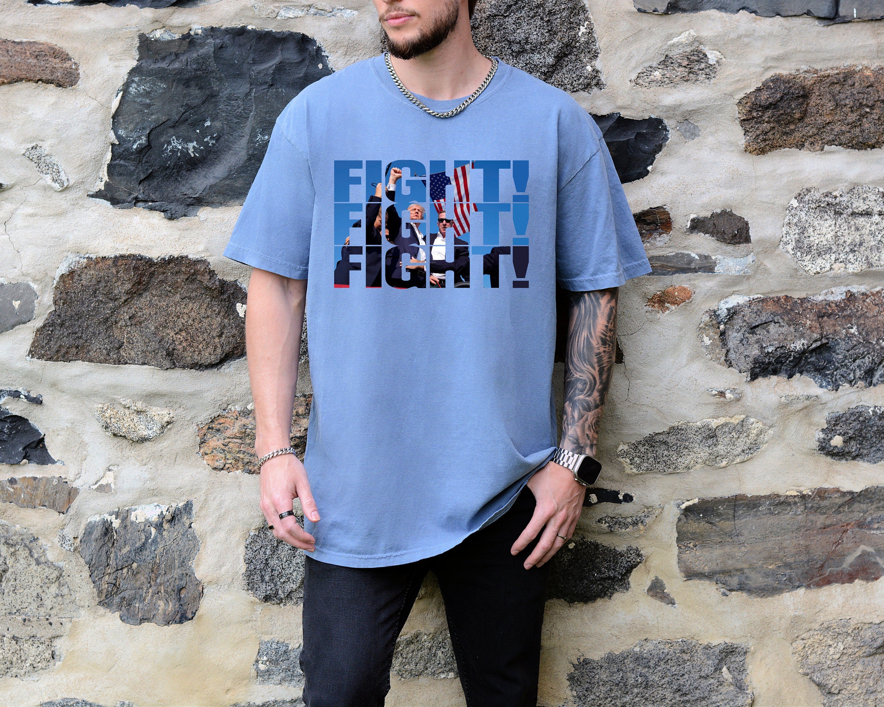 Fight Donald Trump Comfort Colors Shirt, I Will Fight Trump, I Stand With Trump, Make America Great Again, Donald Trump T-Shirt, Trump Shirt