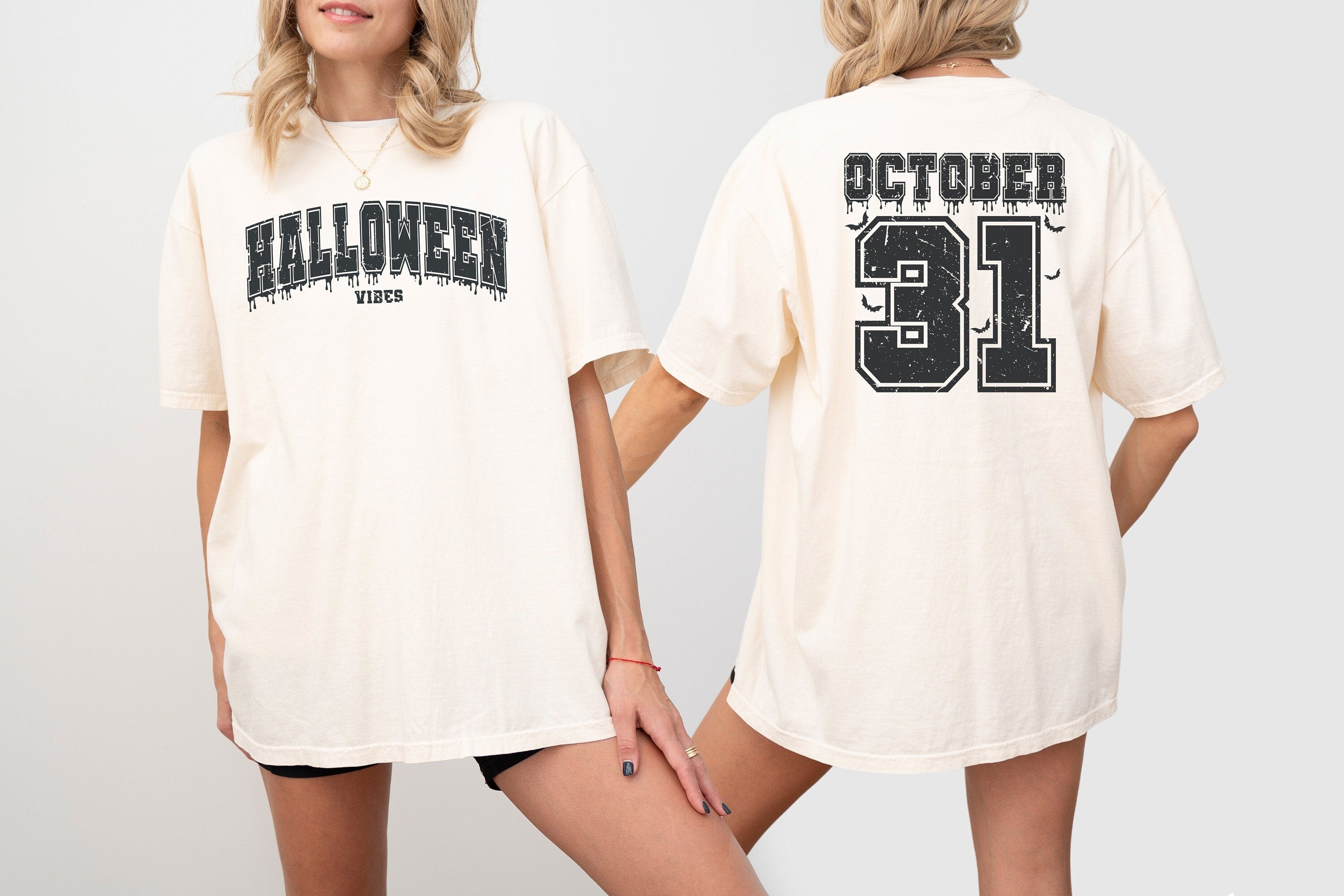 Retro Halloween Comfort Colors shirt, October 31st Design, Retro Grunge Varisty T, Vintage T Shirt, Retro Fall Shirt, Autumn Shirt