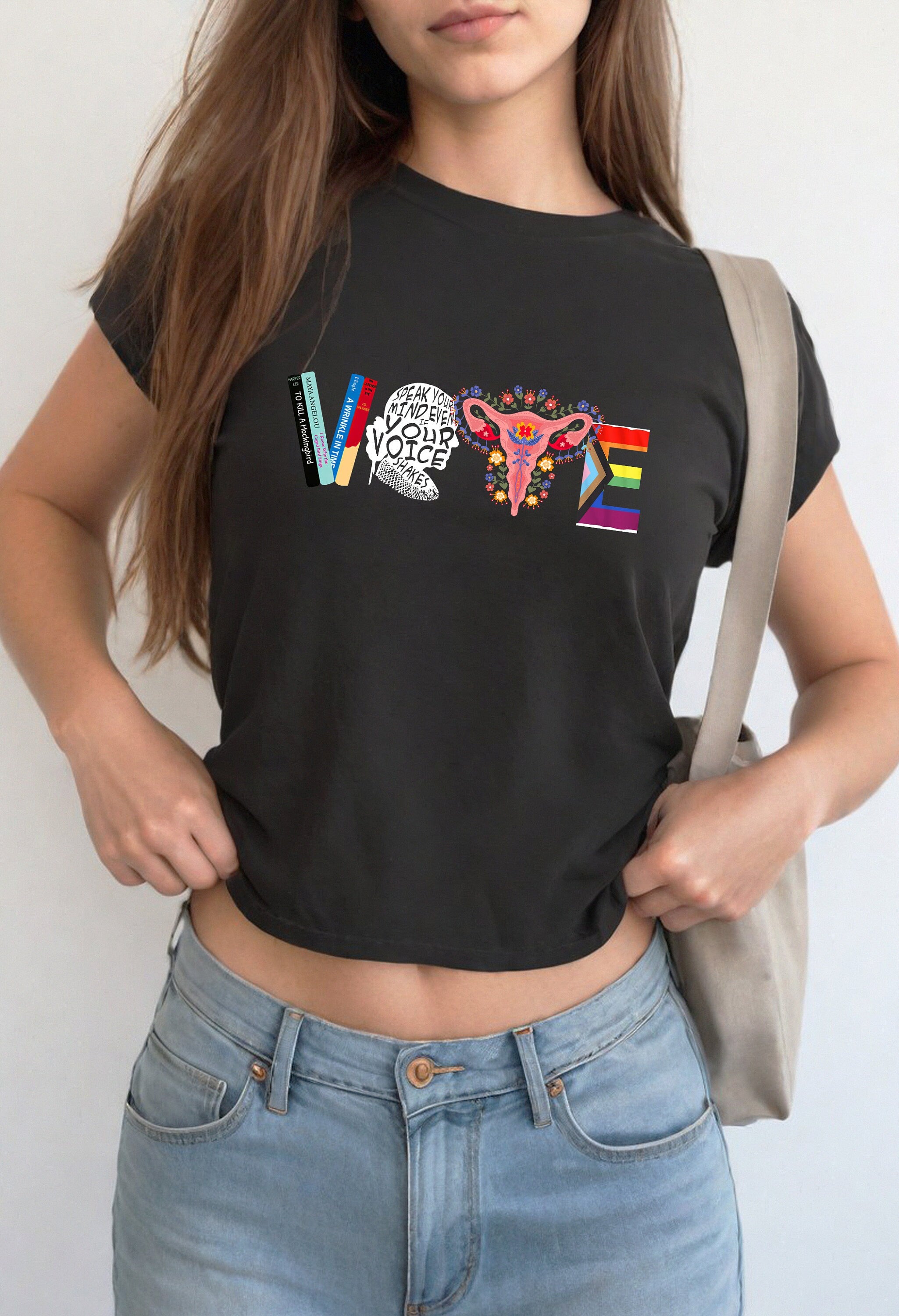 VOTE Baby Tee Women's Rights, Human Rights, LGBTQ Rights, Vote Graphic T,