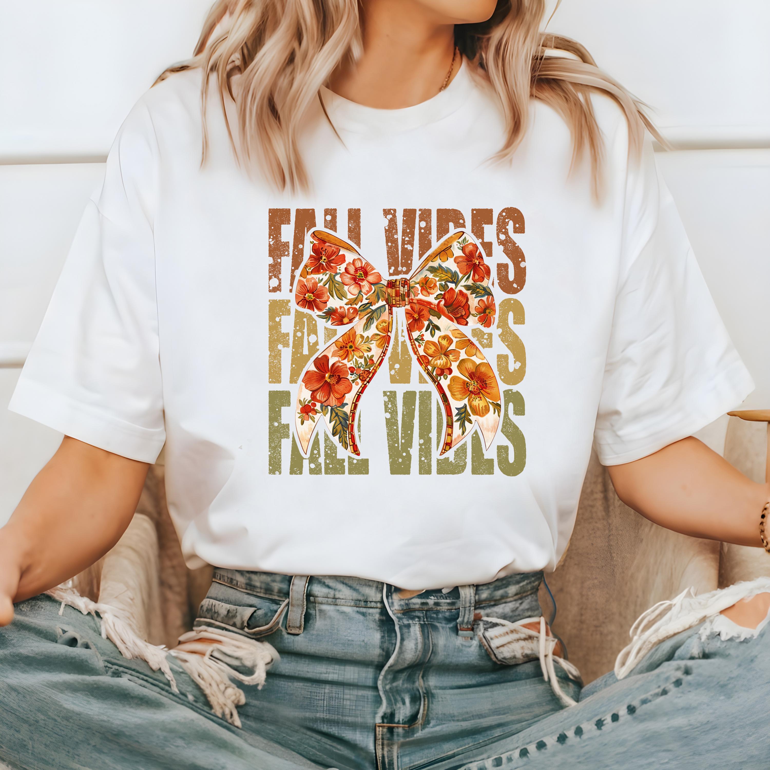 Cute Fall Vibes Comfort Colors shirt, Autumn T Shirt, Vintage Fall Shirt, Retro Fall Vibes Shirt, Autumn Floral Shirt