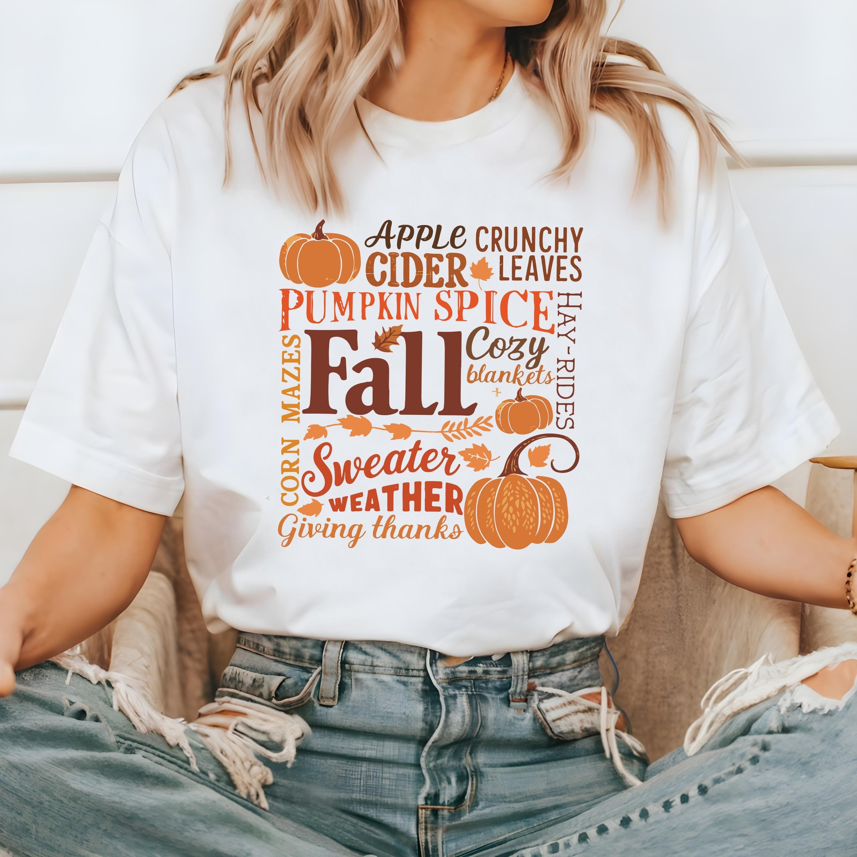 Fall Favorites Collage Comfort Colors shirt, Pumpkin T Shirt, Hay Ride Sweater Weather Shirt, Retro Fall Vibes Shirt, Autumn Shirt