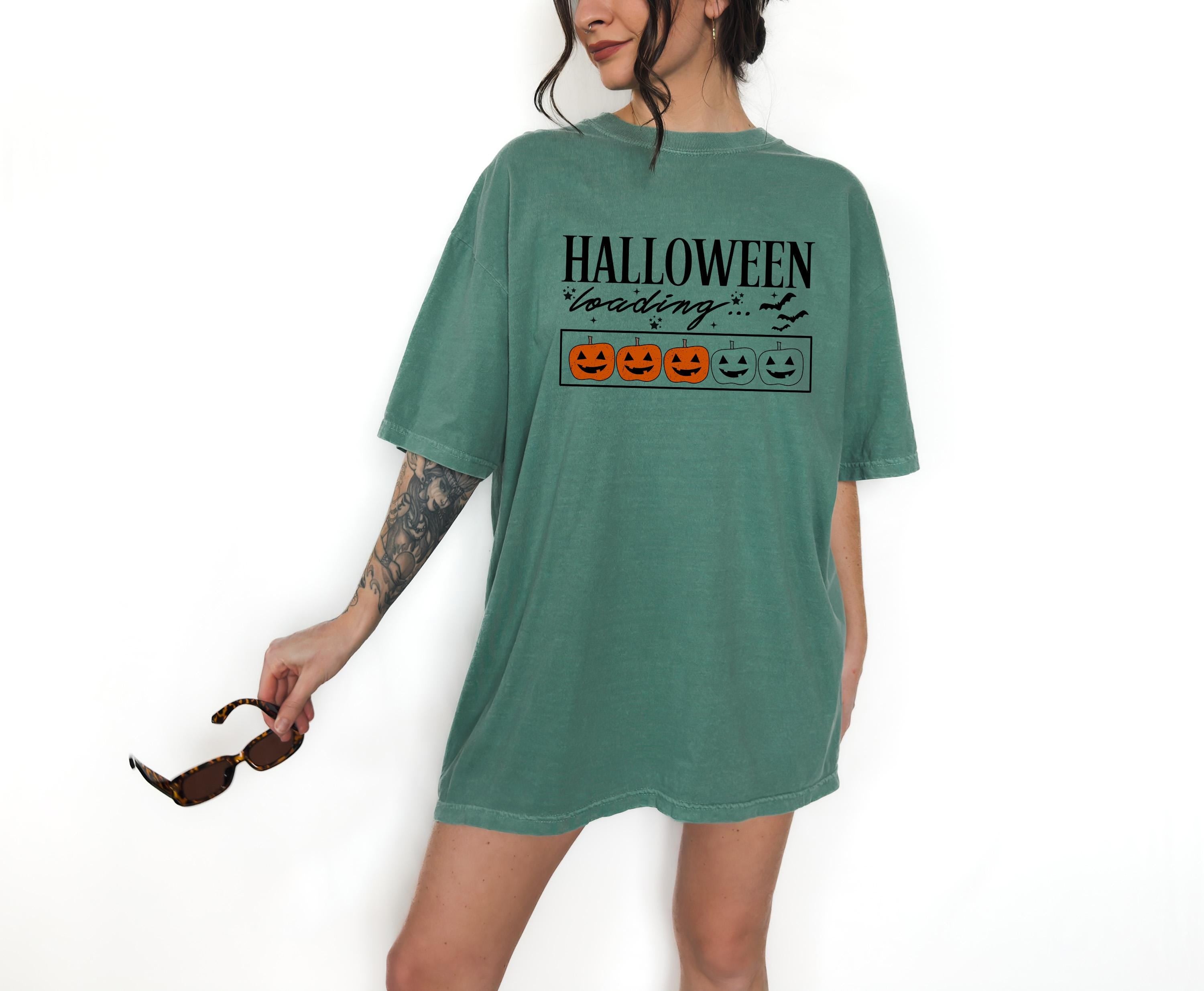 Cute Halloween Loading Comfort Colors shirt, Cowboy Ghost T Shirt, Vintage Halloween Shirt Retro Fall Vibes Shirt, Autumn Shirt Spooky Shirt