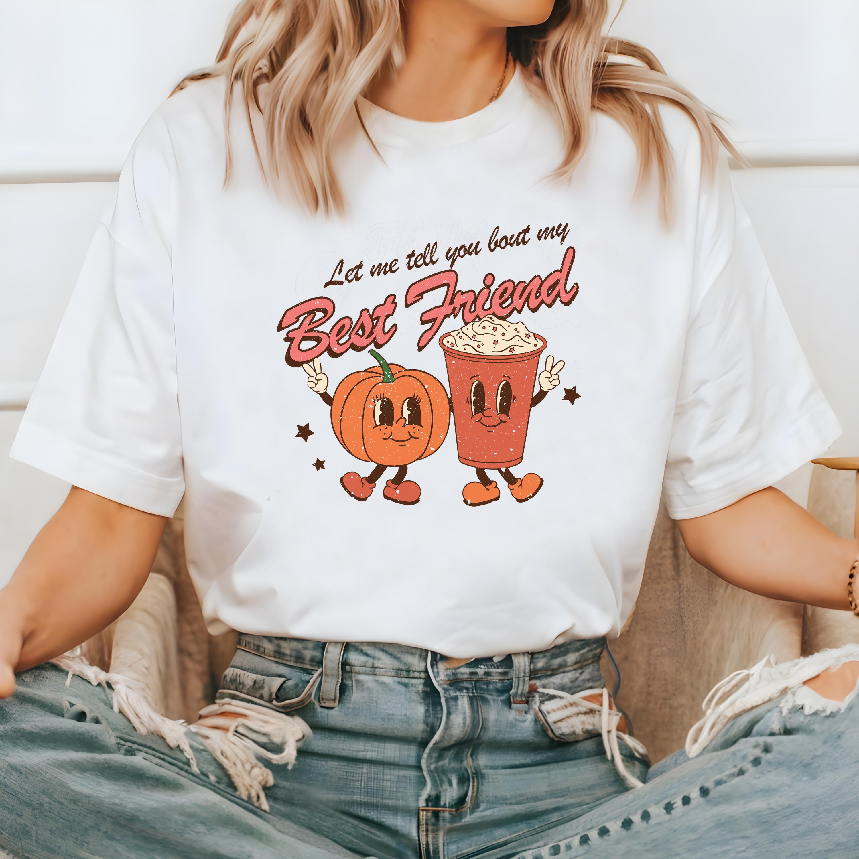 Retro Fall Comfort Colors shirt, Let Me Tell You Bout My Best Friend, Fall Pumpkin Spice Latte Shirt, Vintage Thanksgiving Shirt, Fall Shirt