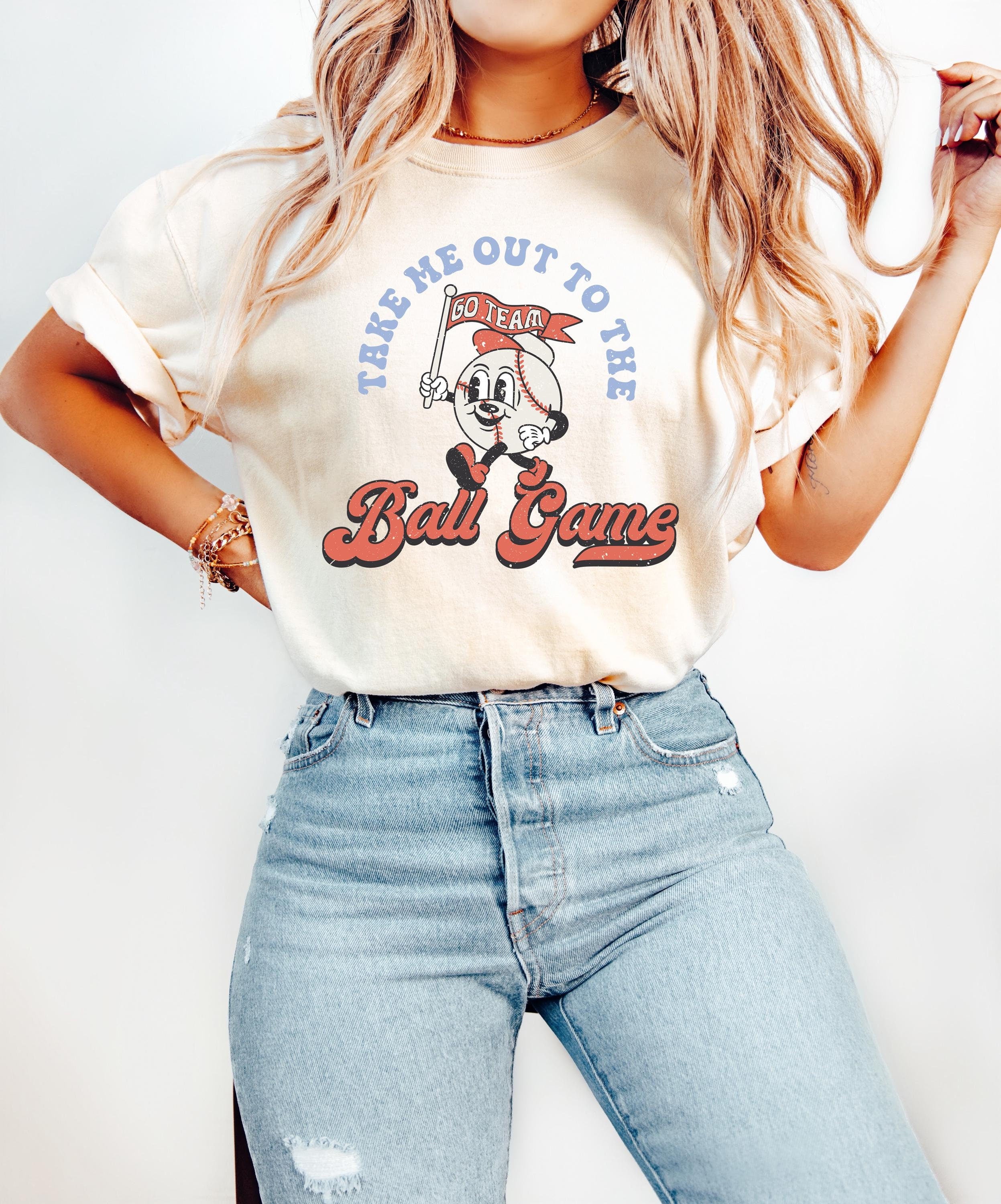 Retro Sports Comfort Colors Tee, Take Me Out To The Ball ,Game, Baseball Biggest Fan, Parents of Baseball, Gameday Shirt, Baseball Game Tee