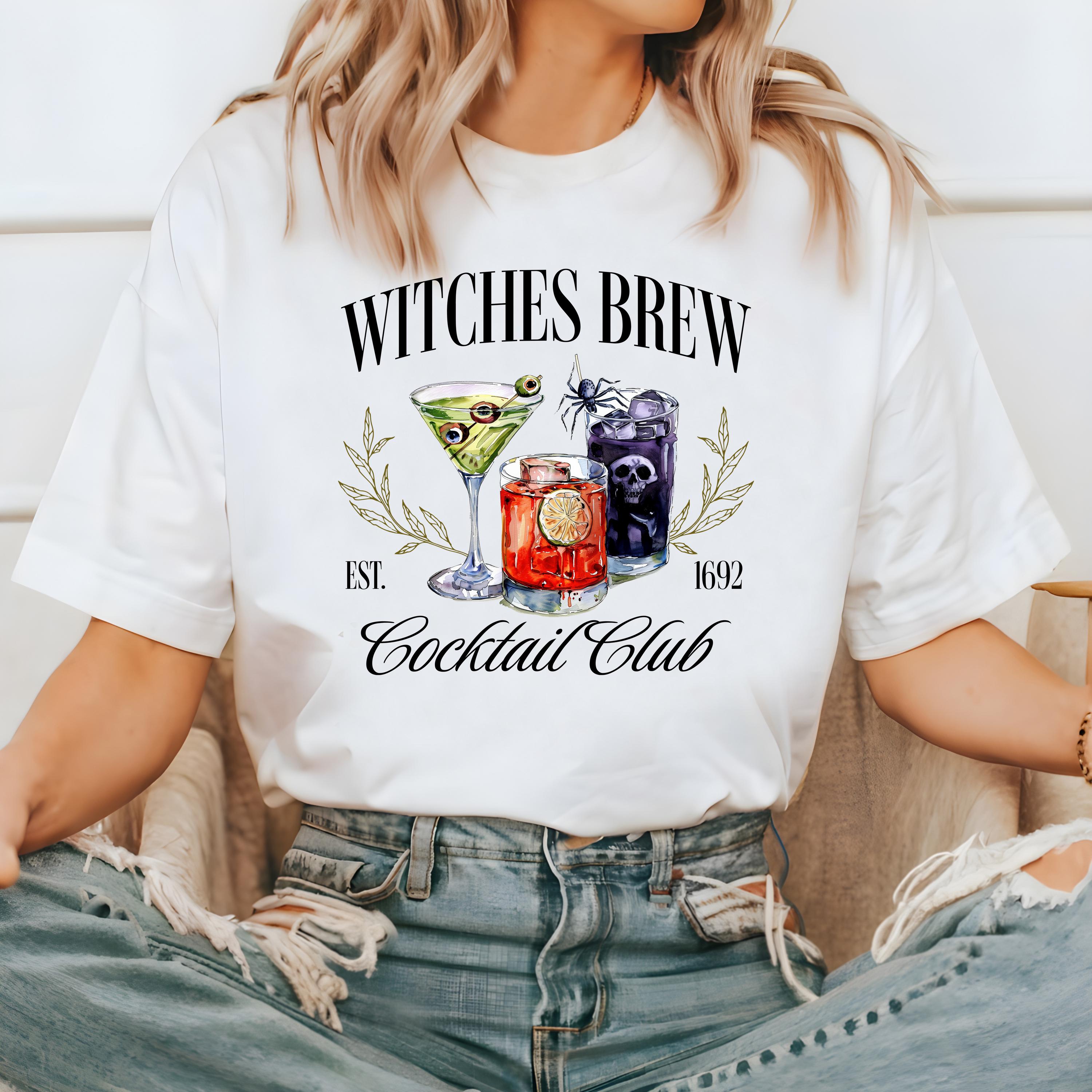 Witches Brew Comfort Colors T Shirt, Halloween Cocktail club T Shirt, Cute Witch Shirt, Pumpkin Autumn T, Fall Pumpkin Shirt