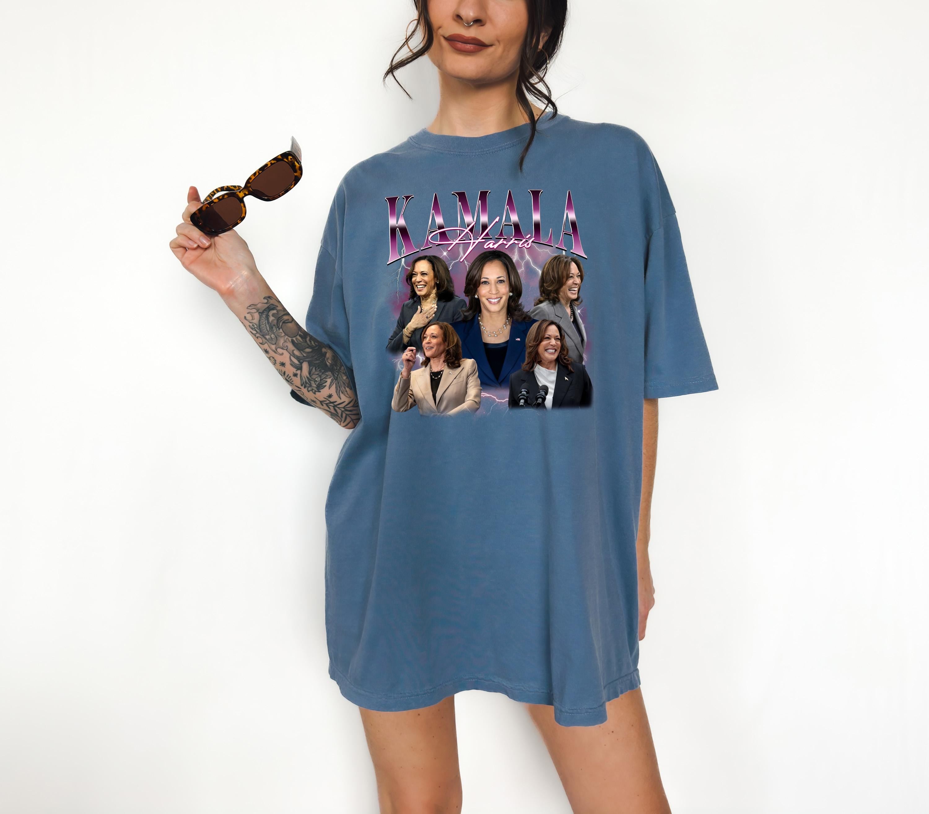 Kamala Harris 2024 Comfort Colors Shirt, Kamala Harris Collage T, President Kamala Harris 2024, Election, Vote, VP Tim Walz