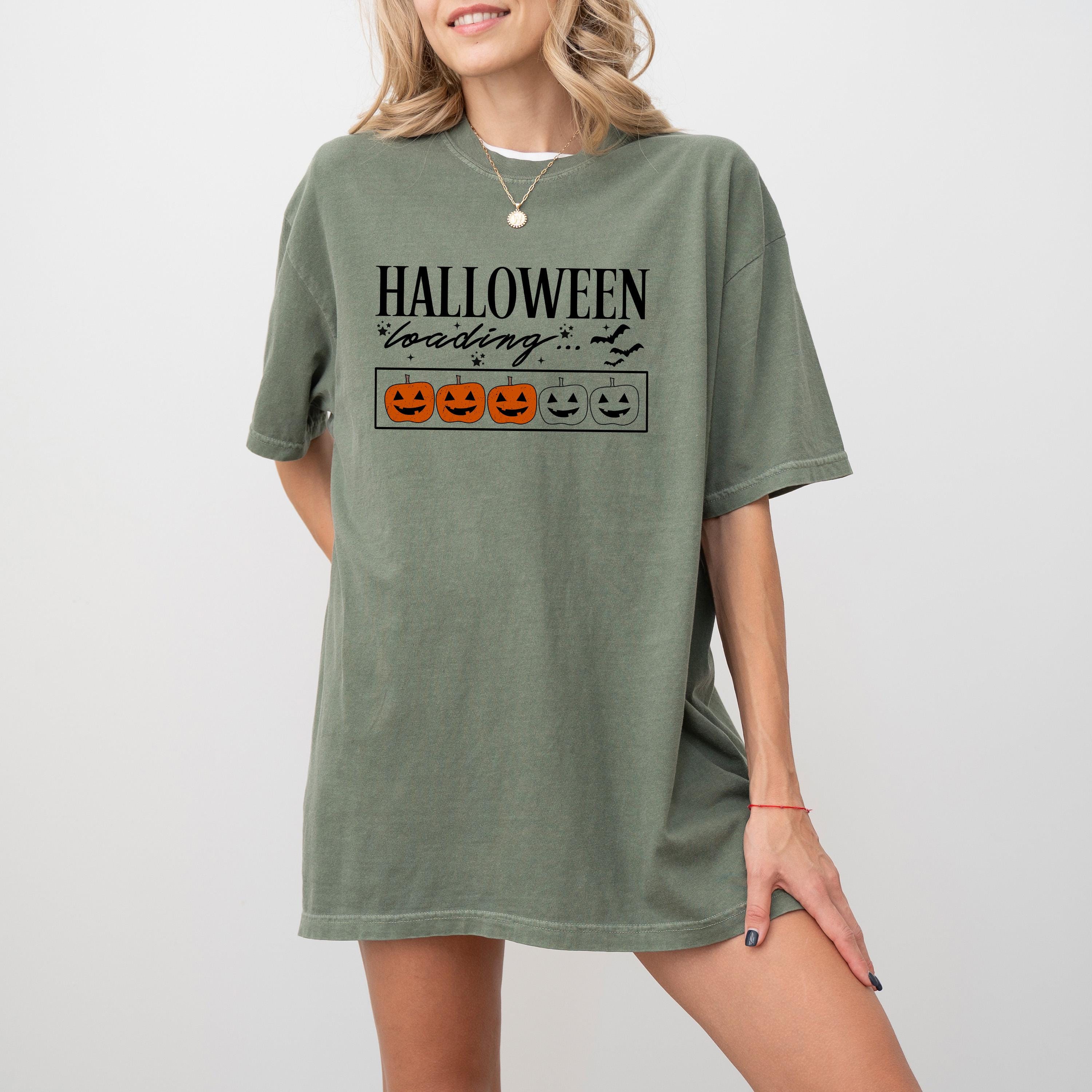 Cute Halloween Loading Comfort Colors shirt, Cowboy Ghost T Shirt, Vintage Halloween Shirt Retro Fall Vibes Shirt, Autumn Shirt Spooky Shirt