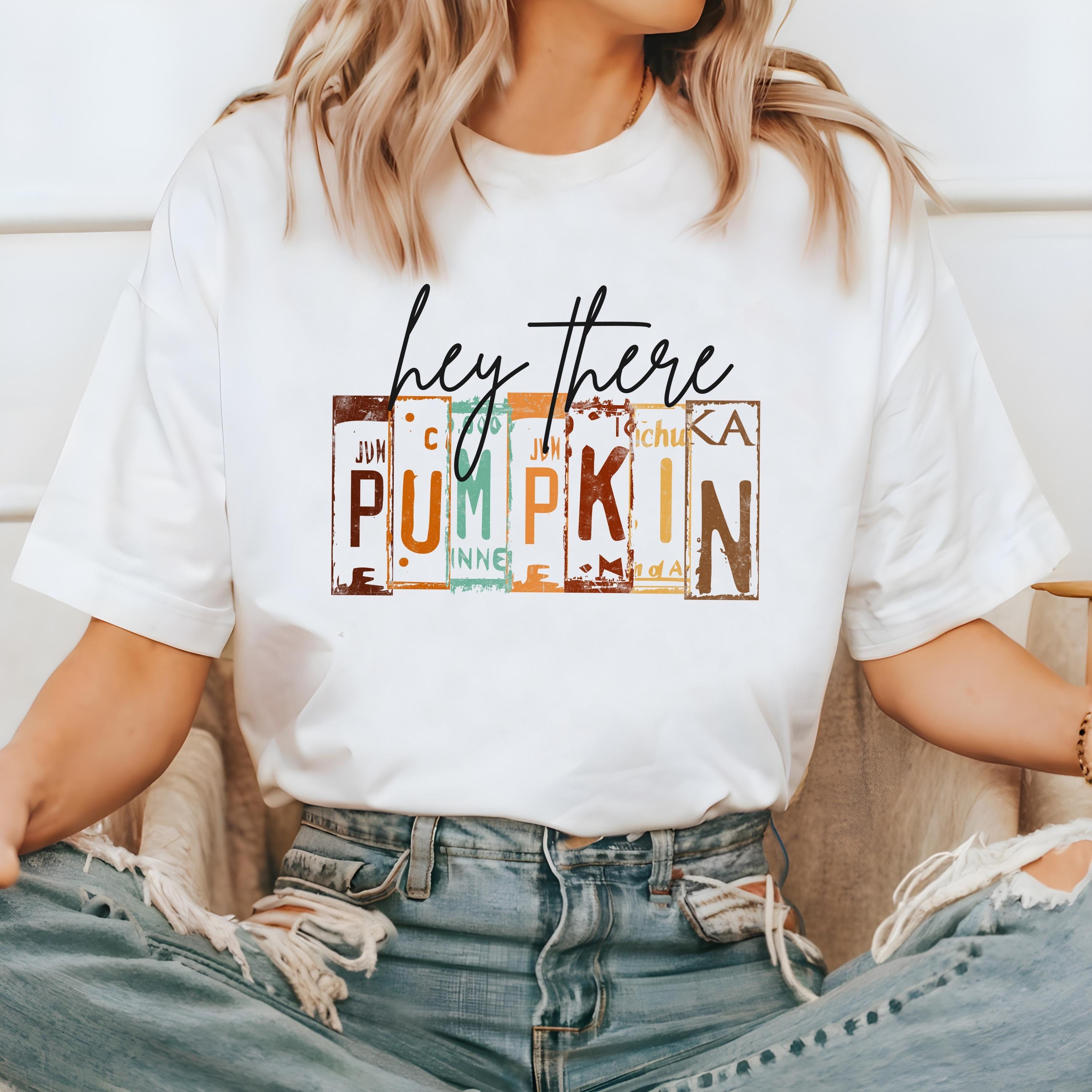 Hey There Pumpkin Fall Comfort Colors shirt, Autumn Vibes Tee, Vintage Halloween Shirt Retro Fall T Shirt, Autumn Shirt, Pumpkin Patch T