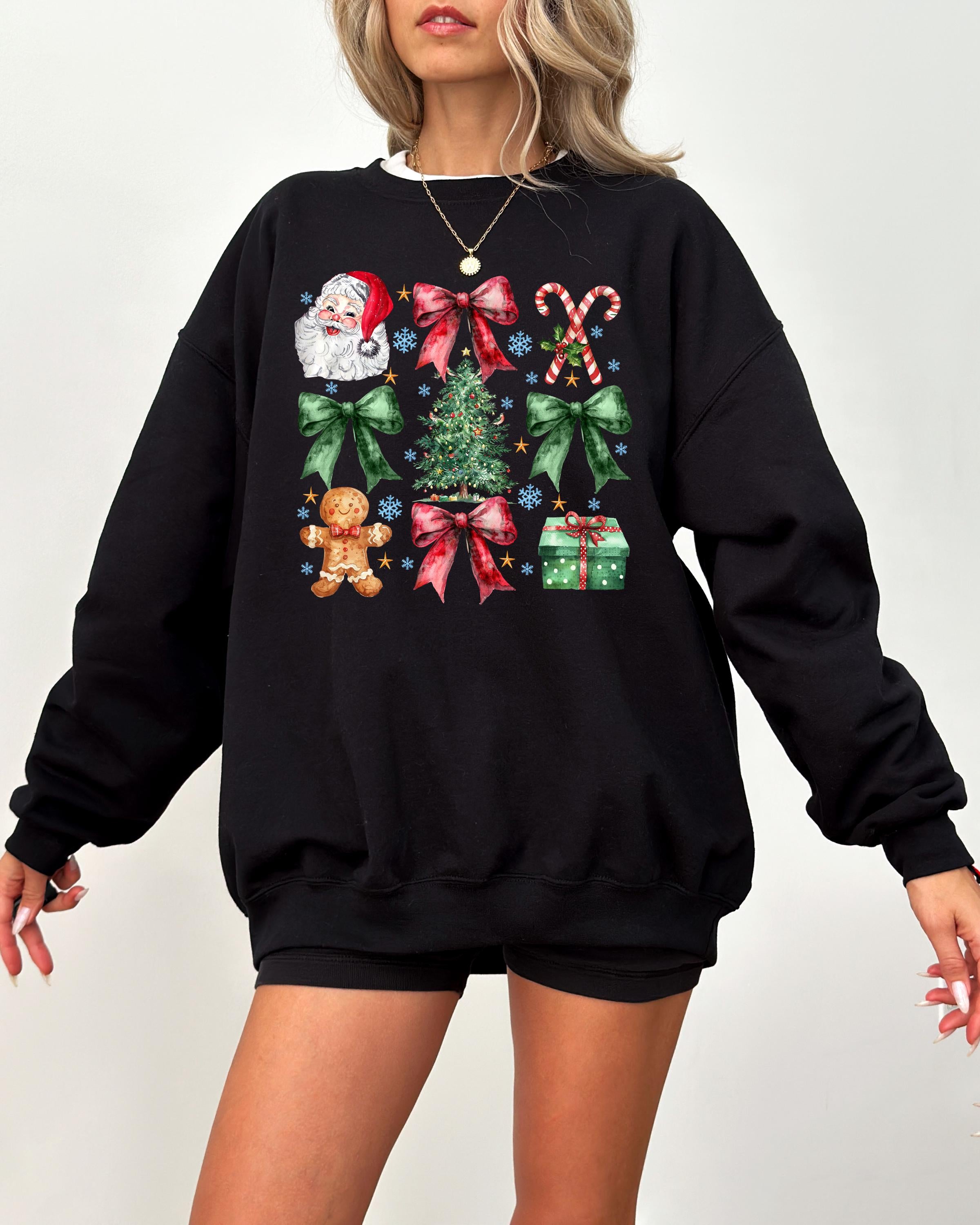 Christmas Collage Sweater, Trendy Christmas Crewneck, Winter Sweatshirt, Cute Holiday Crew, Christmas Shirt for Women, Family Christmas T