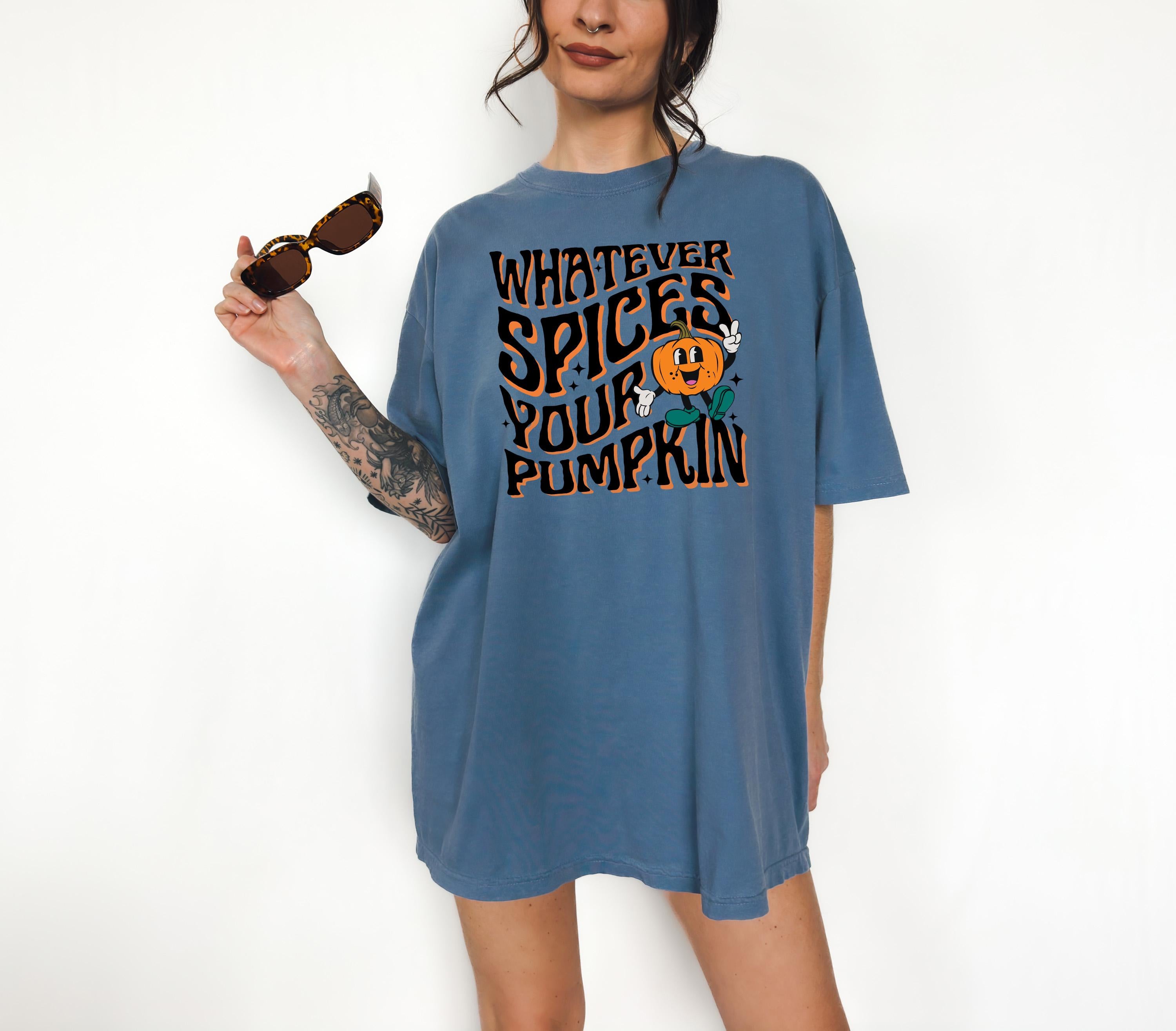 Retro Comfort Colors shirt, Funny Halloween Fall T Shirt, Whater Spices Your Pumpkin, Cute Pumpkin Tee, Pumpkin Patch Outfit, Autumn Shirt