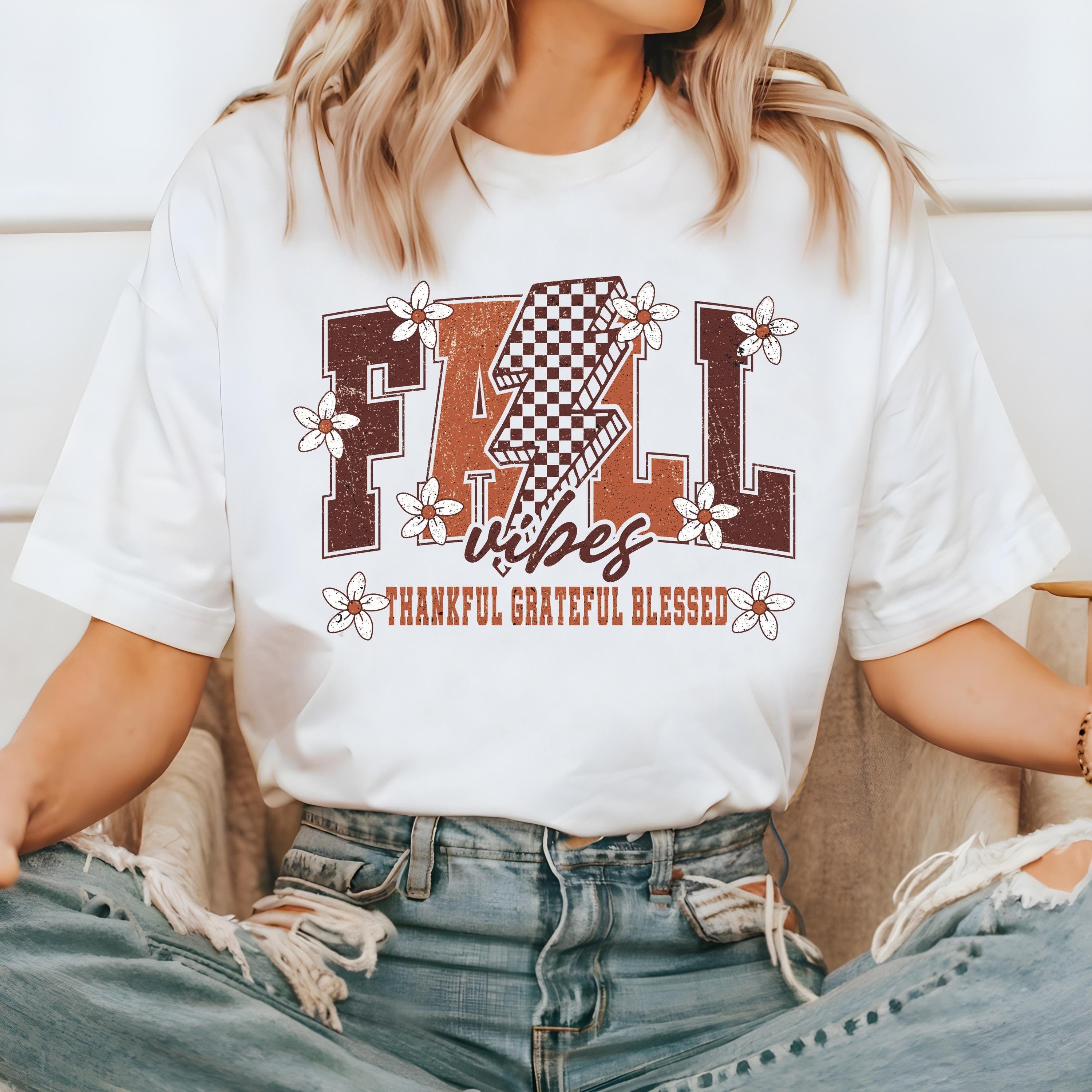 Fall Vibes Comfort Colors T Shirt, Thanksgiving Tshirt, Halloween shirt, Autumn Tee, Fall Tee, Thankful Grateful and Blessed T Pumpkin Shirt