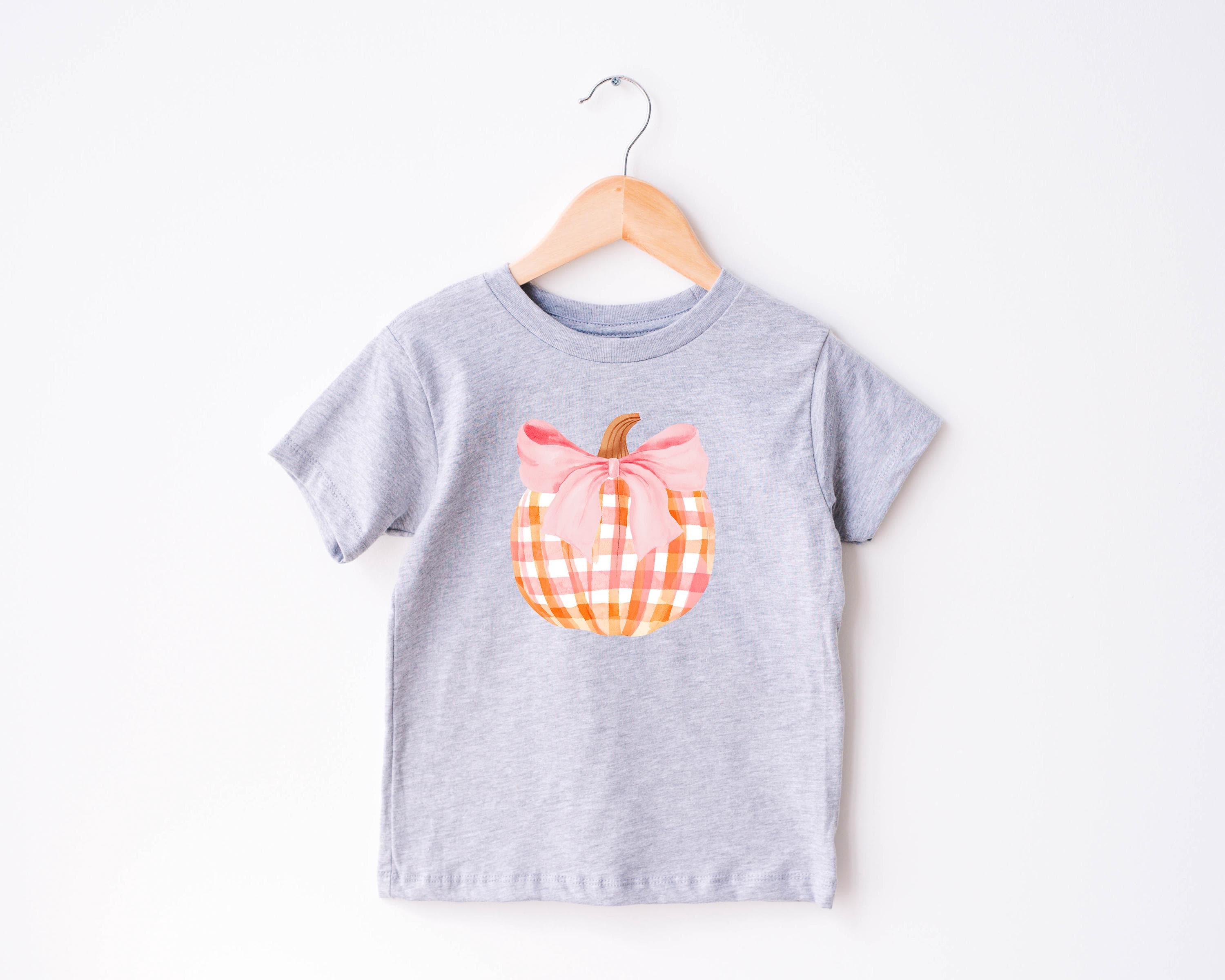 Cute Plaid Pumpkin Toddler Shirt, Cute Fall Girls Shirt, Toddler Youth Fall Tee, Retro Cute Bodysuit, Thanksgiving Design, Autumn Youth T