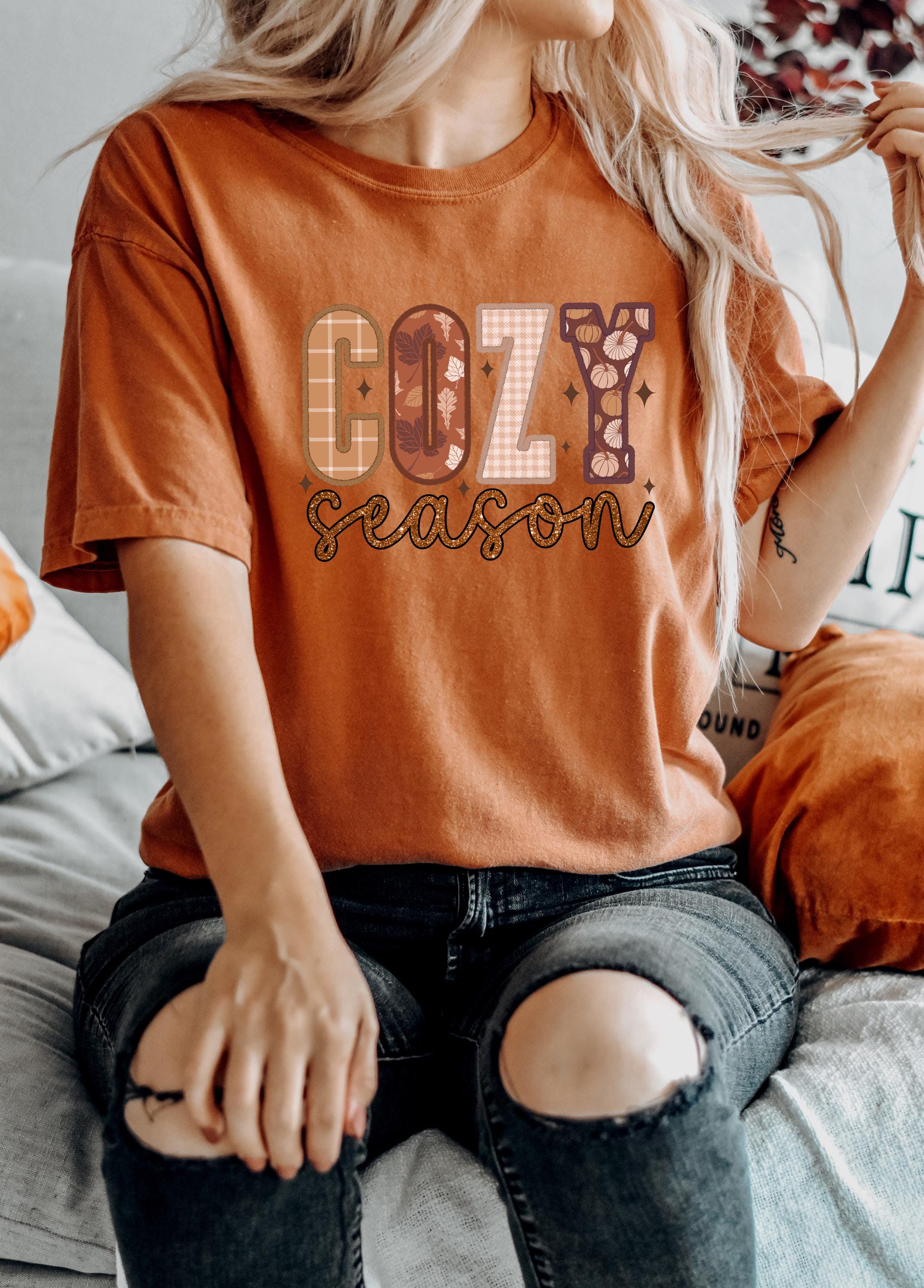 Cozy Season Comfort Colors T Shirt, Thanksgiving shirt, Halloween T, Cute Autumn Tshirt, Fall Shirt, Womens Graphic T, Pumpkin Patch T,